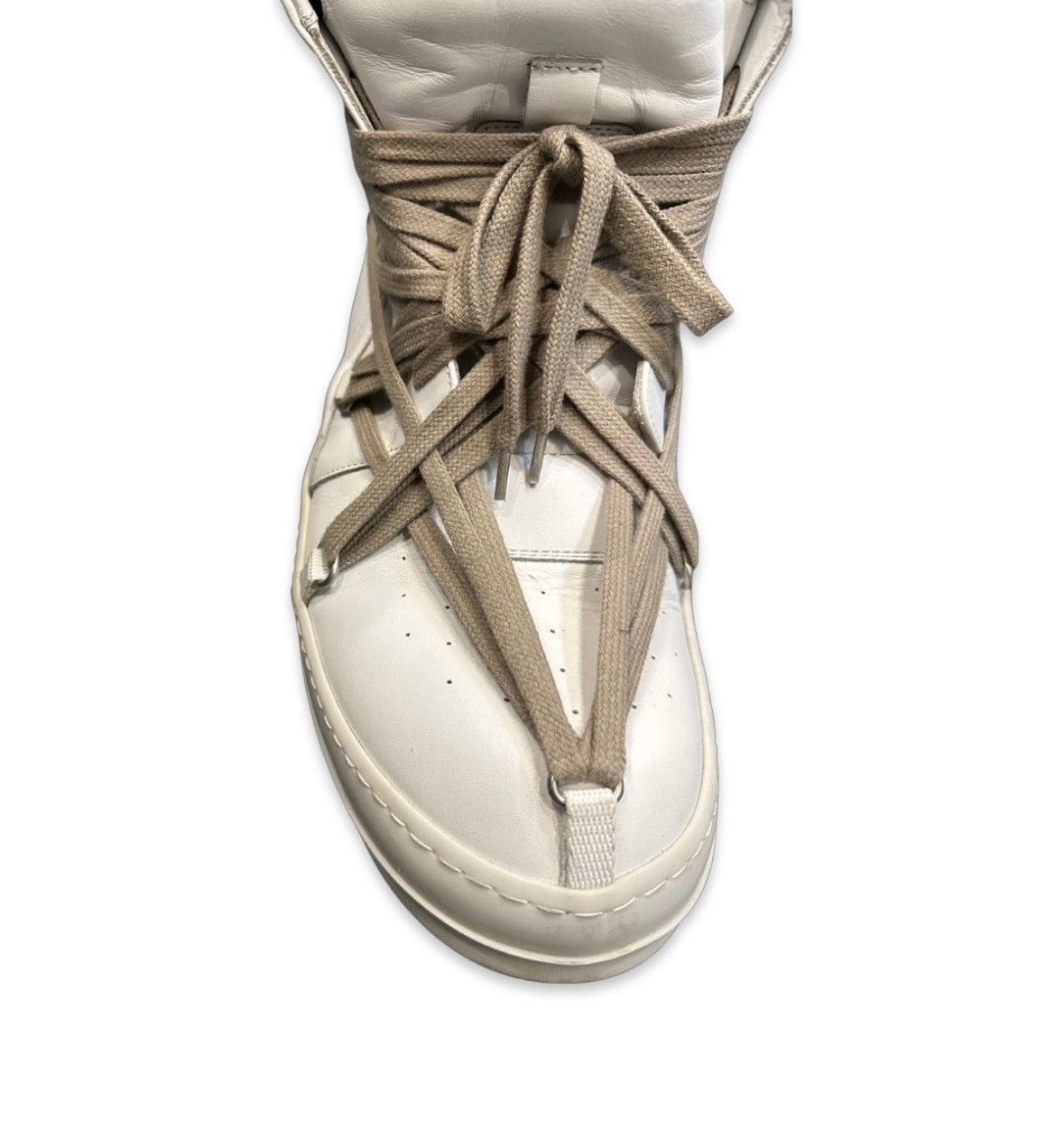 Rick Owens RARE Rick Owens White Megalace Geobaskets Size US 11.5 / EU 44-45 - 4 Thumbnail