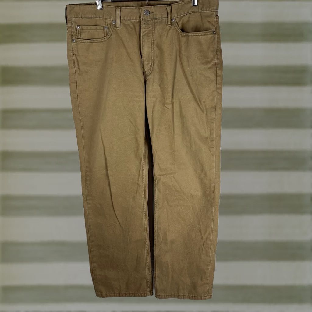 Levi's Levi's 514 Jeans 38x30 Khaki Tan Denim Regular Straight Mens Size US 38 / EU 54 - 1 Thumbnail