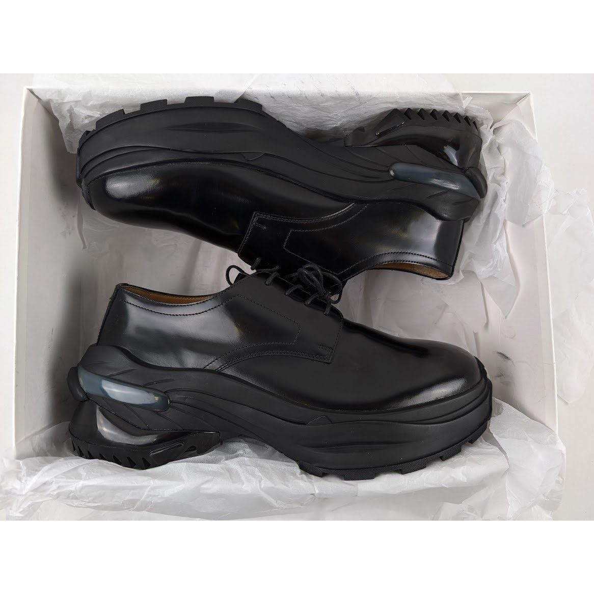 Maison Margiela o1rshd1 Chunky Sole Lace-up Shoes in Black Size US 11 / EU 44 - 12 Thumbnail