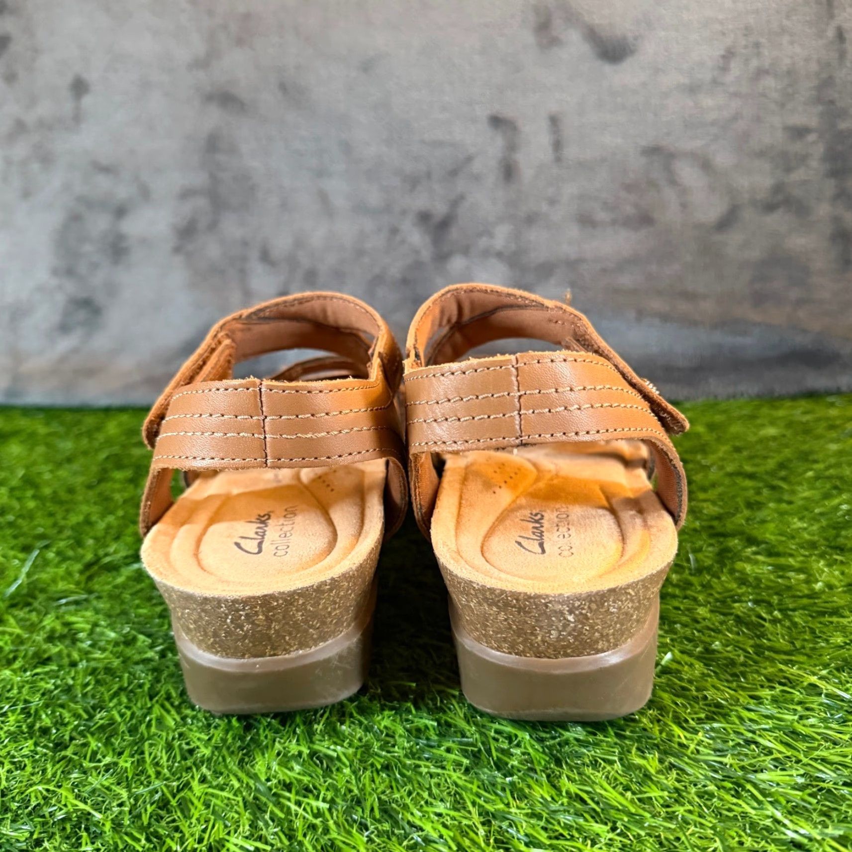 Clarks Clarks Sandals Caleene Clara Tan Wedge Strappy Adjustable 6.5 Womens Summer Casual Slide Shoes Womens Size US 7 / IT 37 - 7 Thumbnail