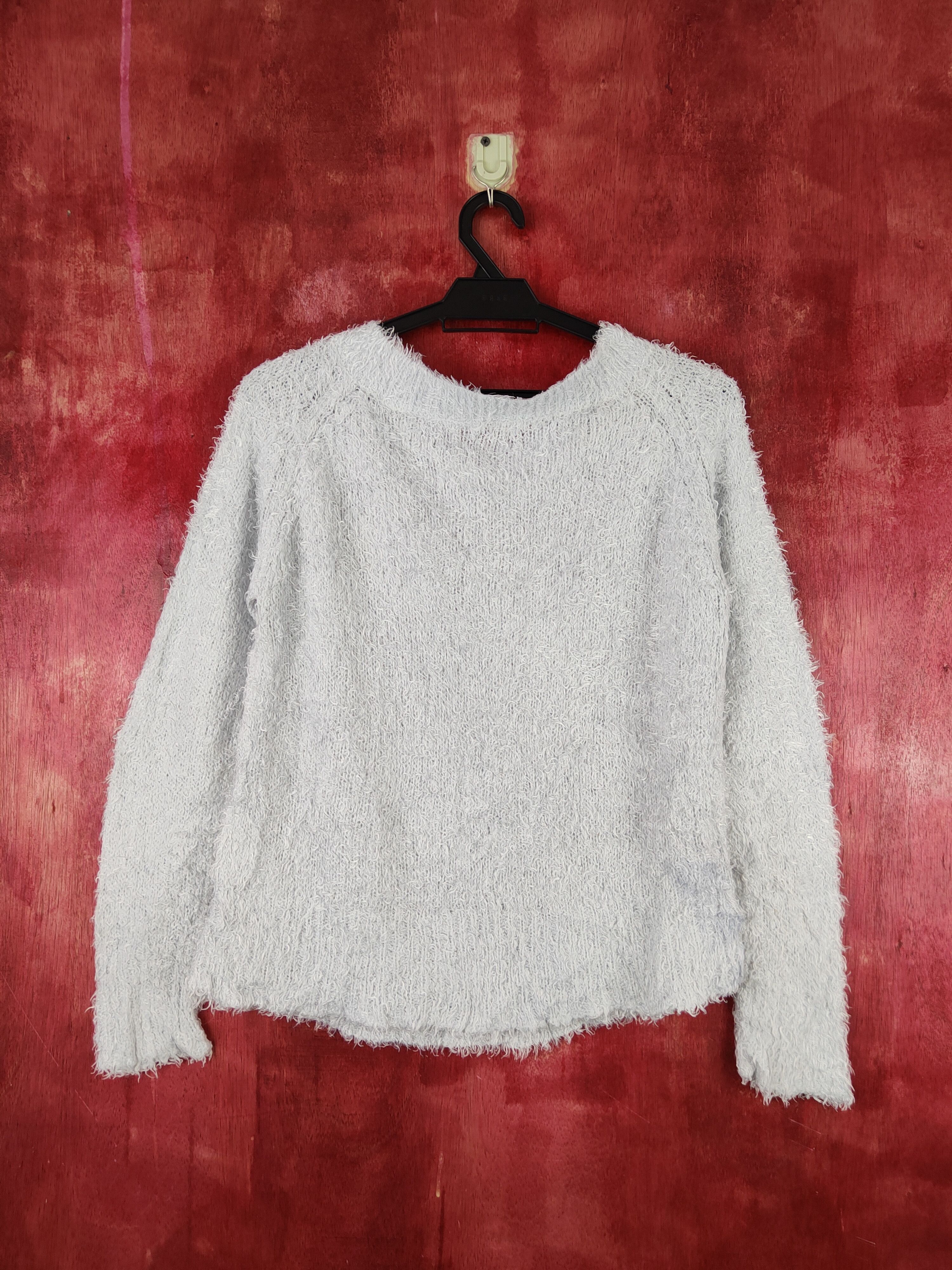Japanese Brand × Vintage Earth Music & Ecology Light Blue Fur Mohair Knitwear #S1909 Size M / US 6-8 / IT 42-44 - 7 Thumbnail