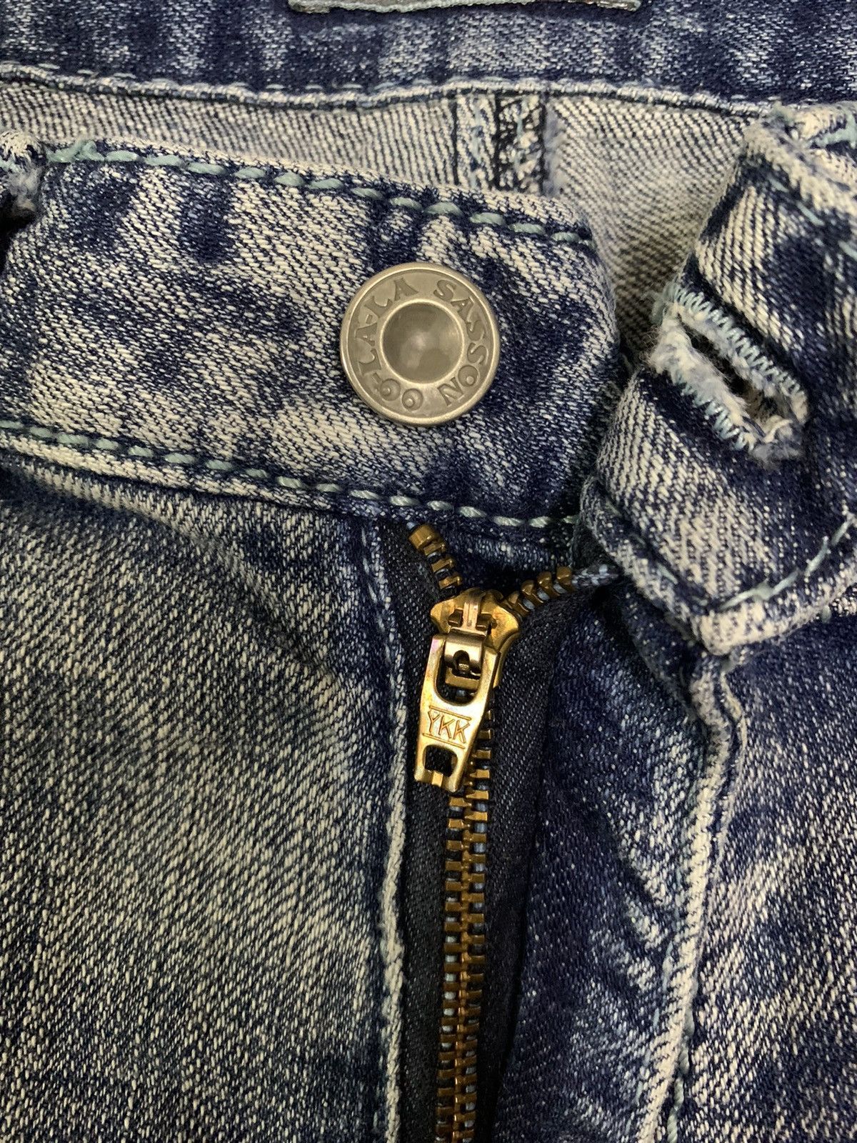 Japanese Brand Vintage Japanese OO Lala Sasson Blue Washed Flare Jeans Size 26" / US 2 / IT 38 - 4 Thumbnail