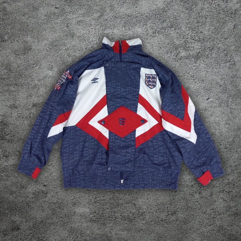 Umbro Euro 1990-92 England Jacket M - Jersey vintage Size US S / EU 44-46 / 1 - 8 Thumbnail
