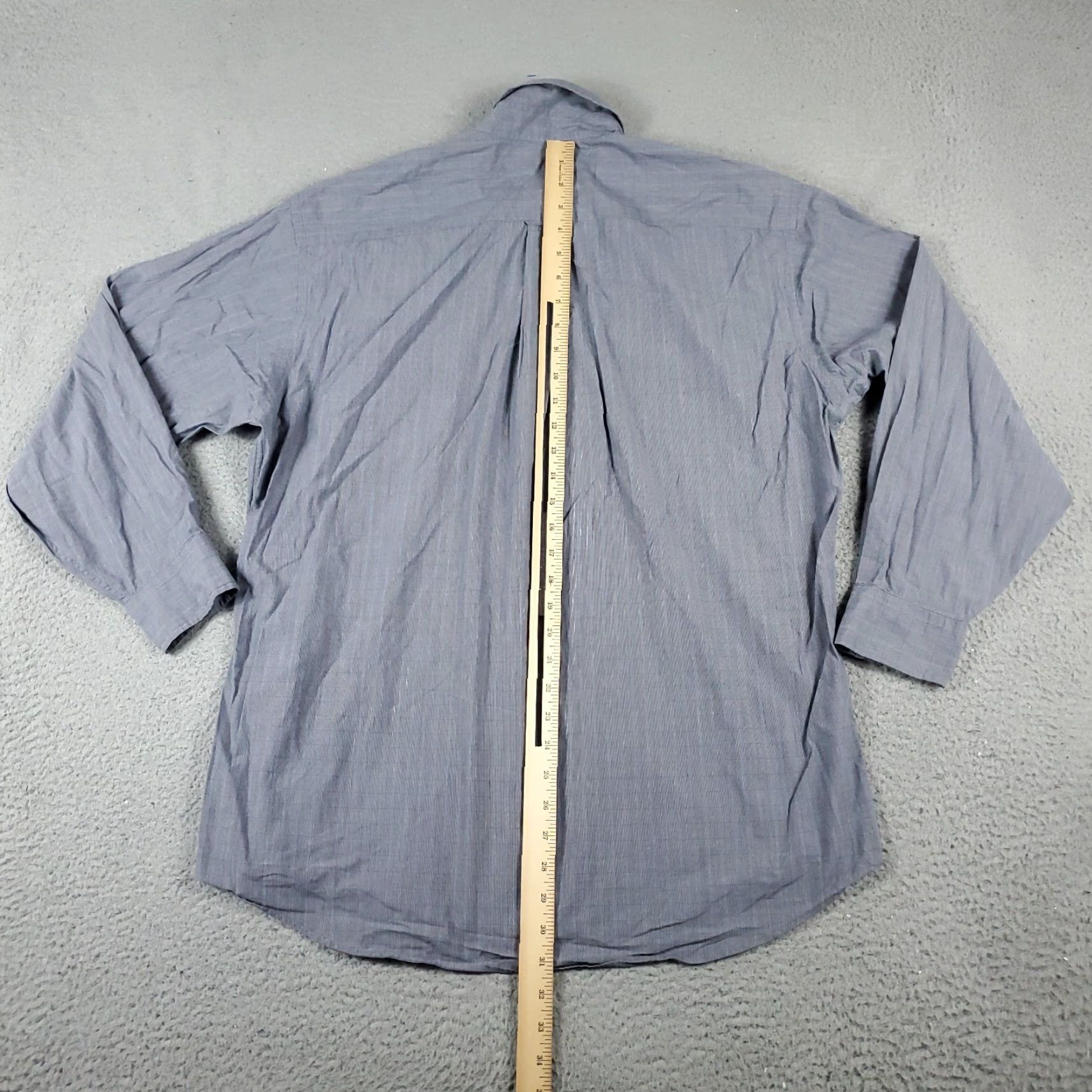 Tommy Hilfiger Tommy Hilfiger Dress Shirt Mens 15.5 Blue Plaid Long Sleeve Button-Up Size 40R - 3 Thumbnail