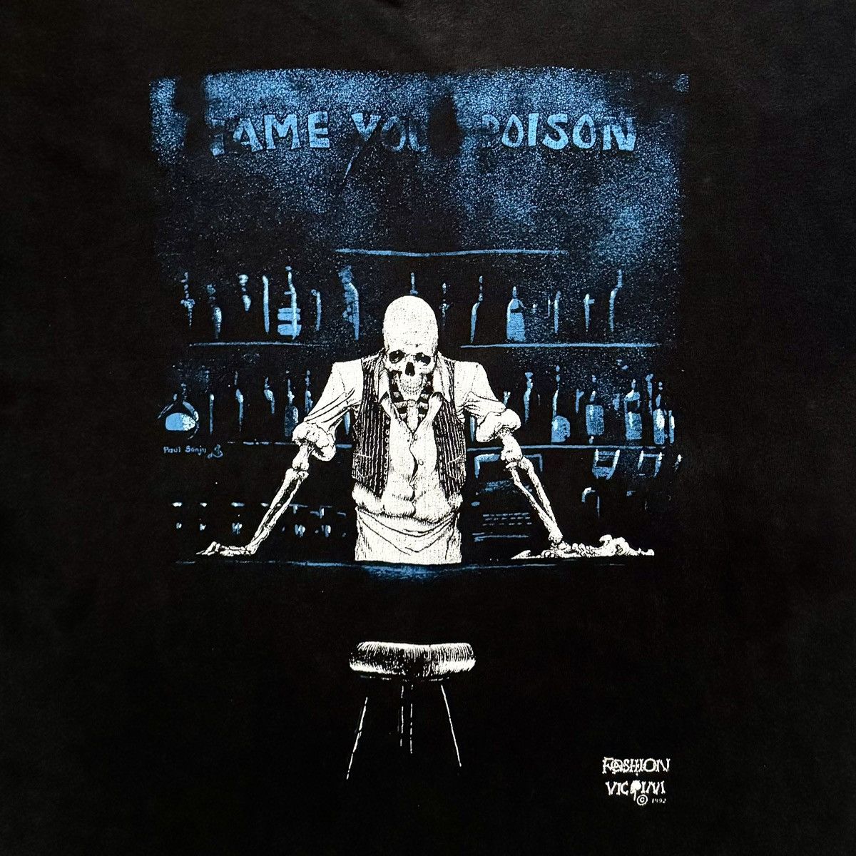 Vintage Vintage Fashion Victim Name Your Poison Tee Large Size US L / EU 52-54 / 3 - 1 Thumbnail