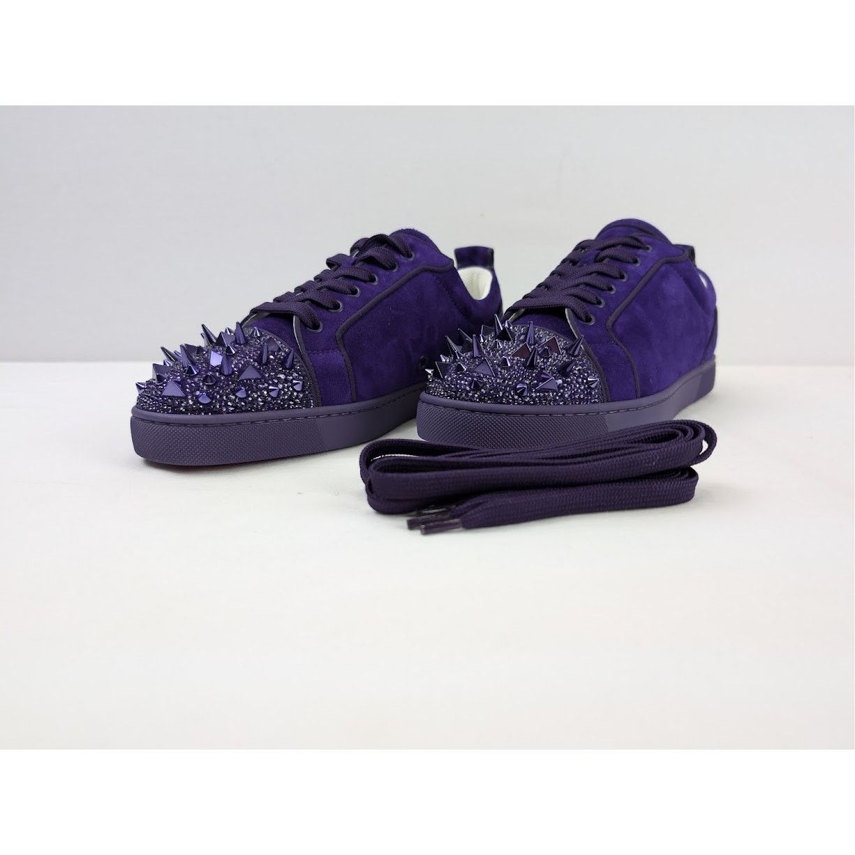 Christian Louboutin o1rshd1 Junior Pik Strass Sneakers in Blue Size US 8 / EU 41 - 6 Thumbnail