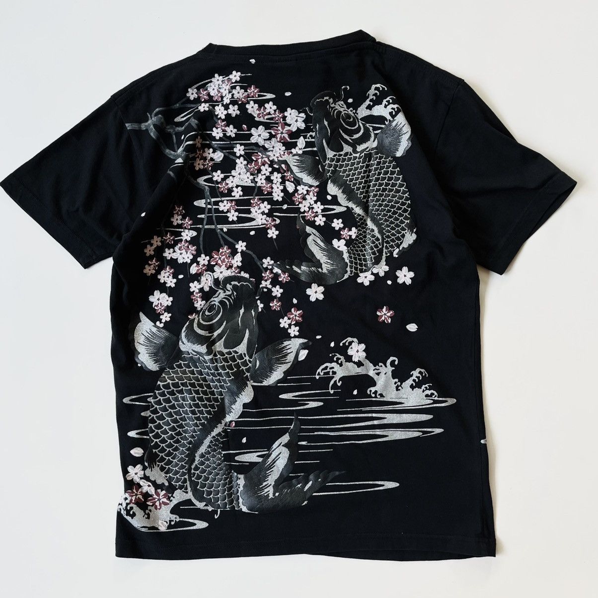 Japanese Brand Cure All Sukajan Art Koi Tee Size US M / EU 48-50 / 2 - 6 Thumbnail