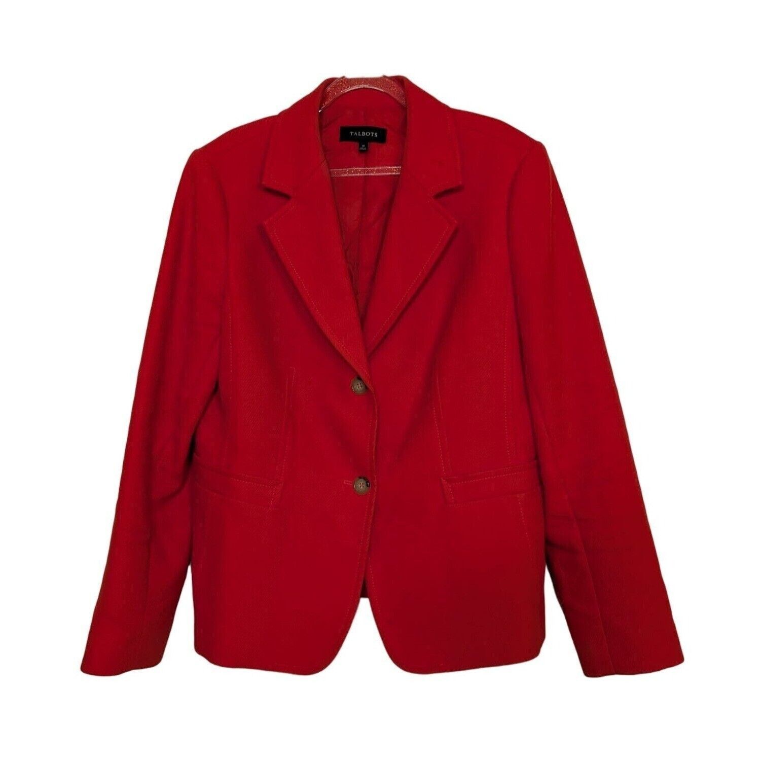 Talbots Talbots 2 Button Blazer Womens Size 14 Orange 100% Cotton Size XL / US 12-14 / IT 48-50 - 1 Thumbnail