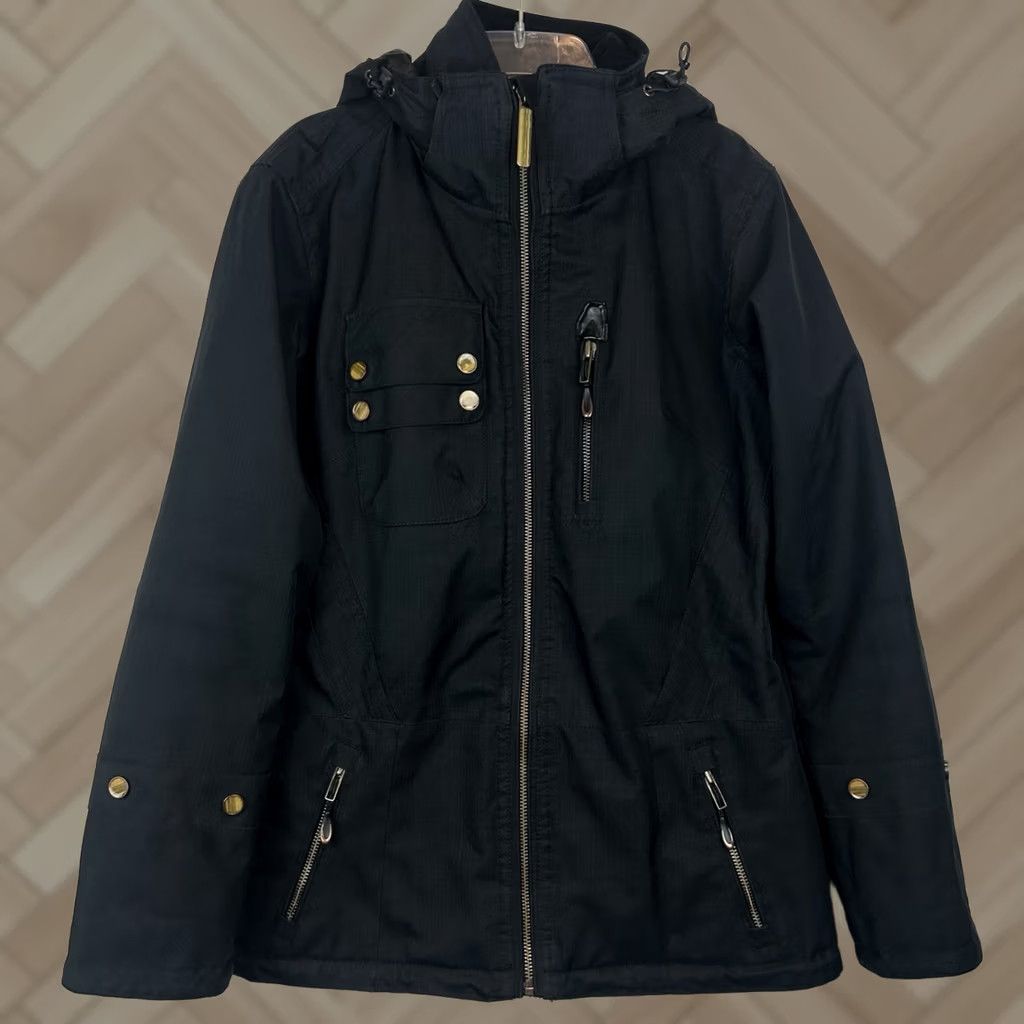 Obermeyer Obermeyer Hooded Ski Jacket Womens Small Black Pocket Zipper Snowboard Size S / US 4 / IT 40 - 1 Thumbnail