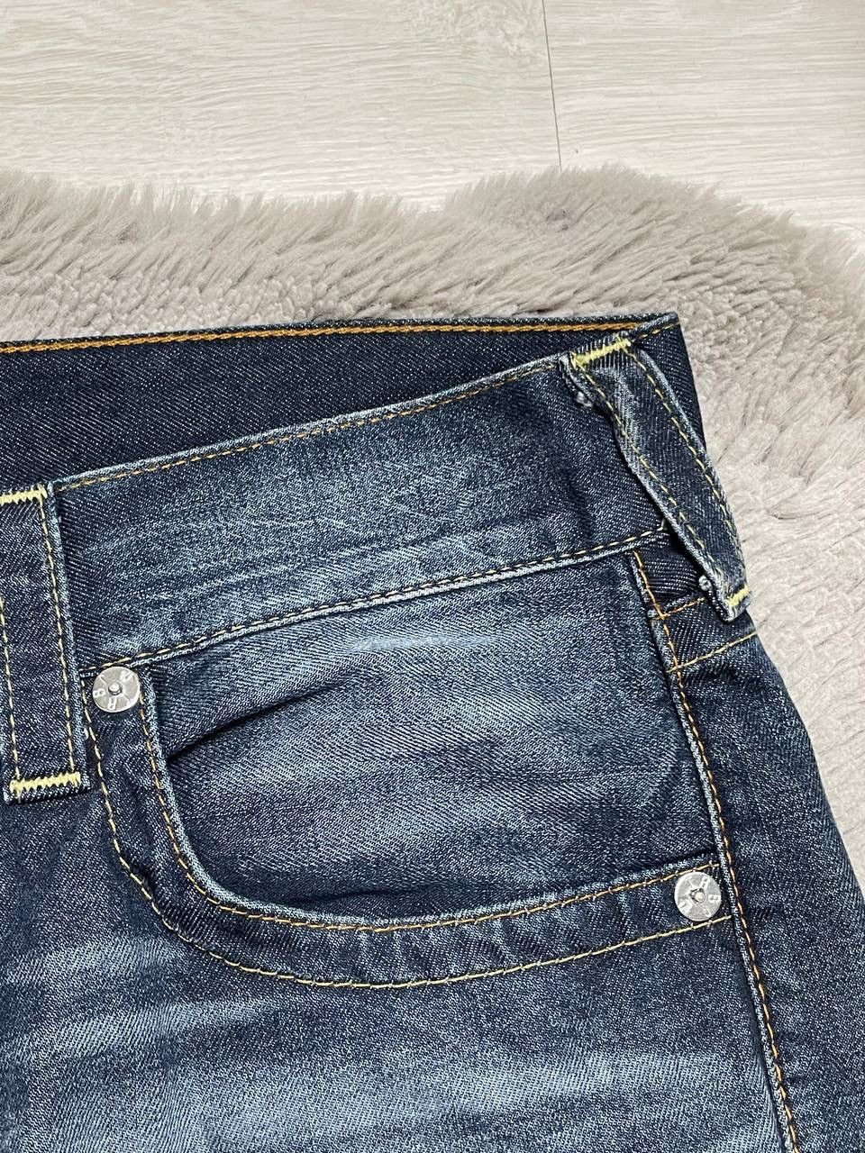 True Religion × Vintage True Religion Denim Shorts Big Logo SWAG Y2k Size US 32 / EU 48 - 6 Thumbnail