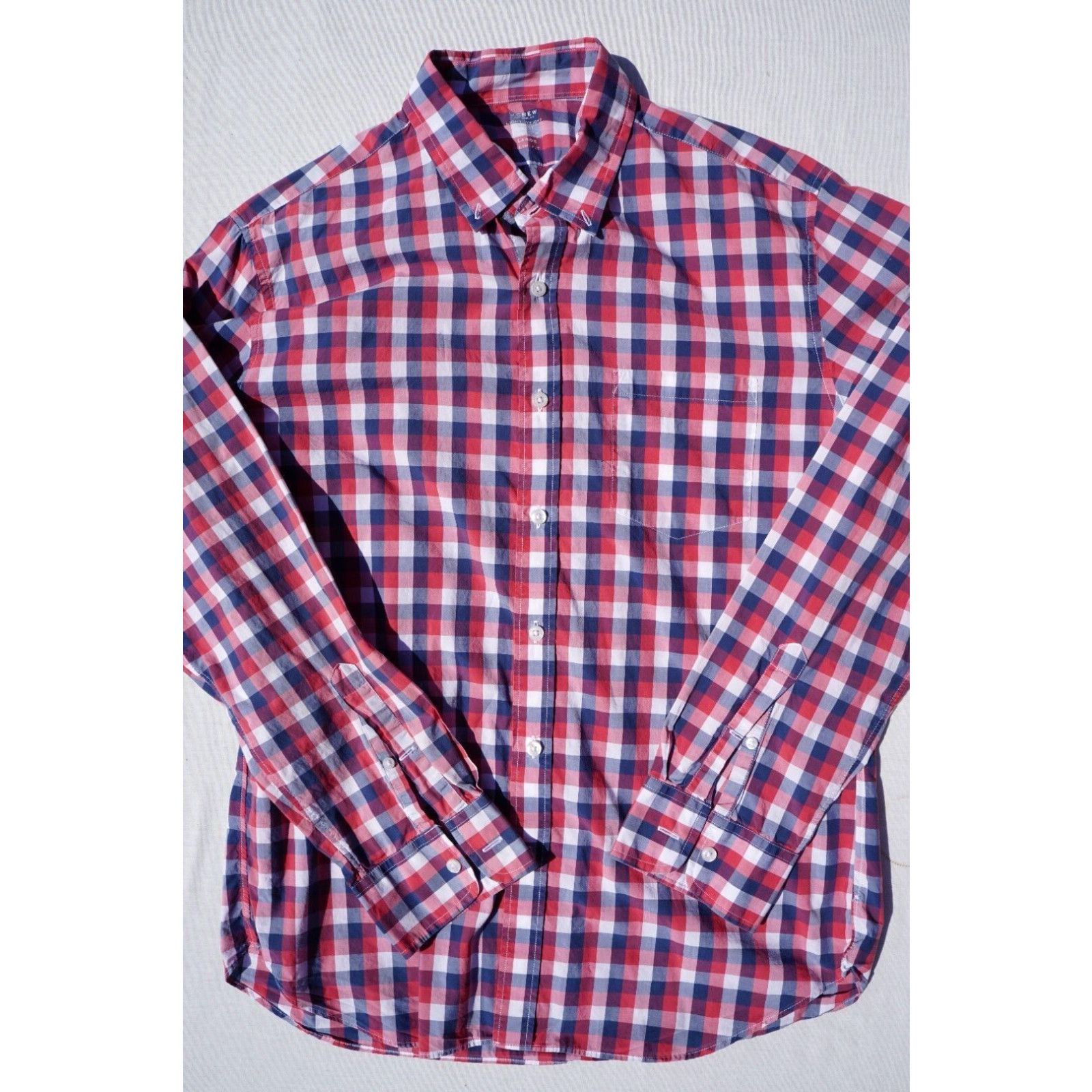 J.Crew J Crew Long Sleeve Lightweight Button Front Casual Shirt. Men's ...