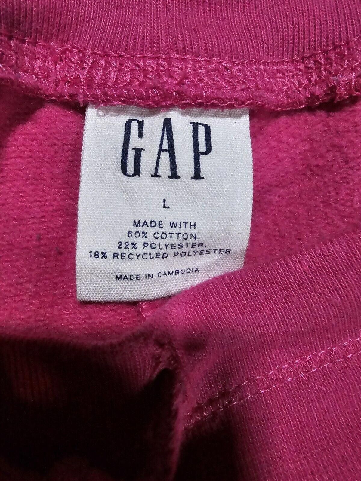 Gap Gap Women Hot Pink Cozy Cotton Blend Drawstring Sweatpants L Size 36" / US 14 / IT 50 - 3 Thumbnail