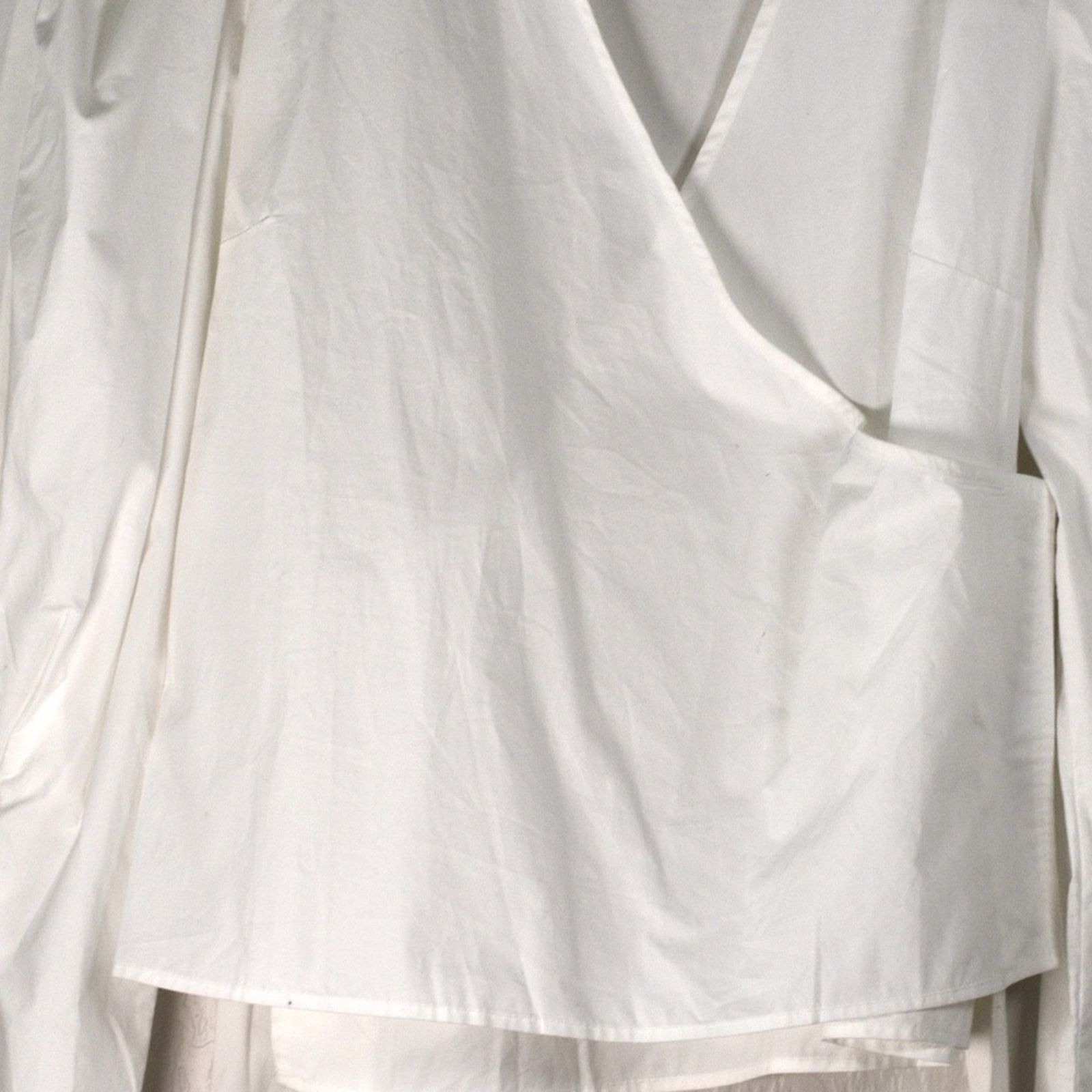 H&M H&M White wrap blouse with puff sleeves Size S / US 4 / IT 40 - 3 Thumbnail