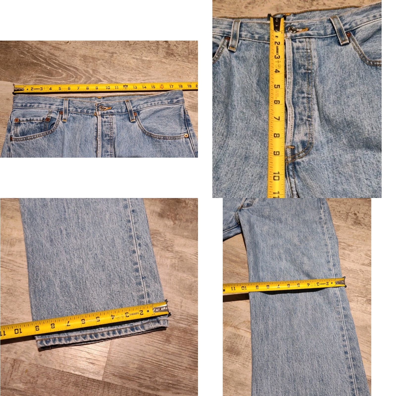 Levi's VINTAGE Levi's 501 Jeans Men 36x34 Denim Straight Fit Mid-Rise Faded Blue 80s 90s Classic Size US 36 / EU 52 - 8 Thumbnail