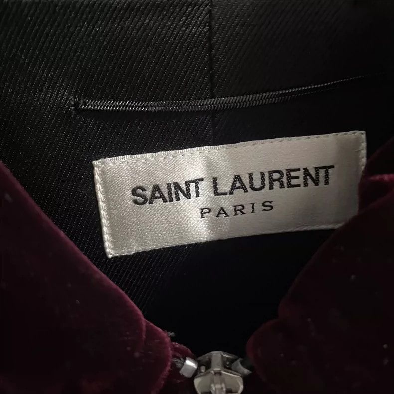 Saint Laurent Paris saint Laurent paris16 FW Wine Red Velvet Star-Moon Jacket Size US M / EU 48-50 / 2 - 5 Thumbnail