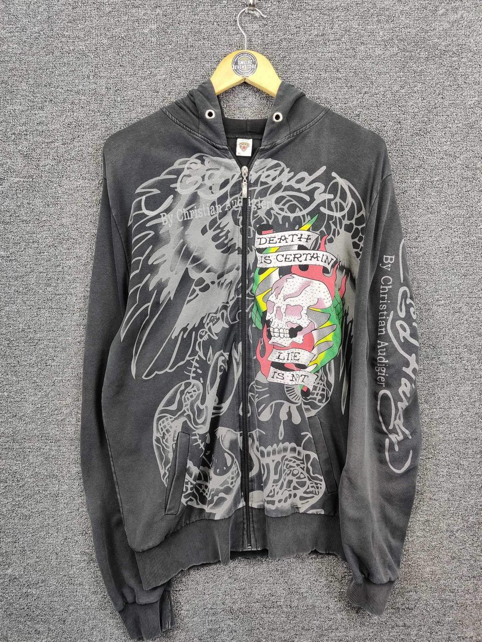 Ed Hardy Vintage Ed Hardy Christian Audigier Zipper Hoodie Size US XL / EU 56 / 4 - 5 Thumbnail