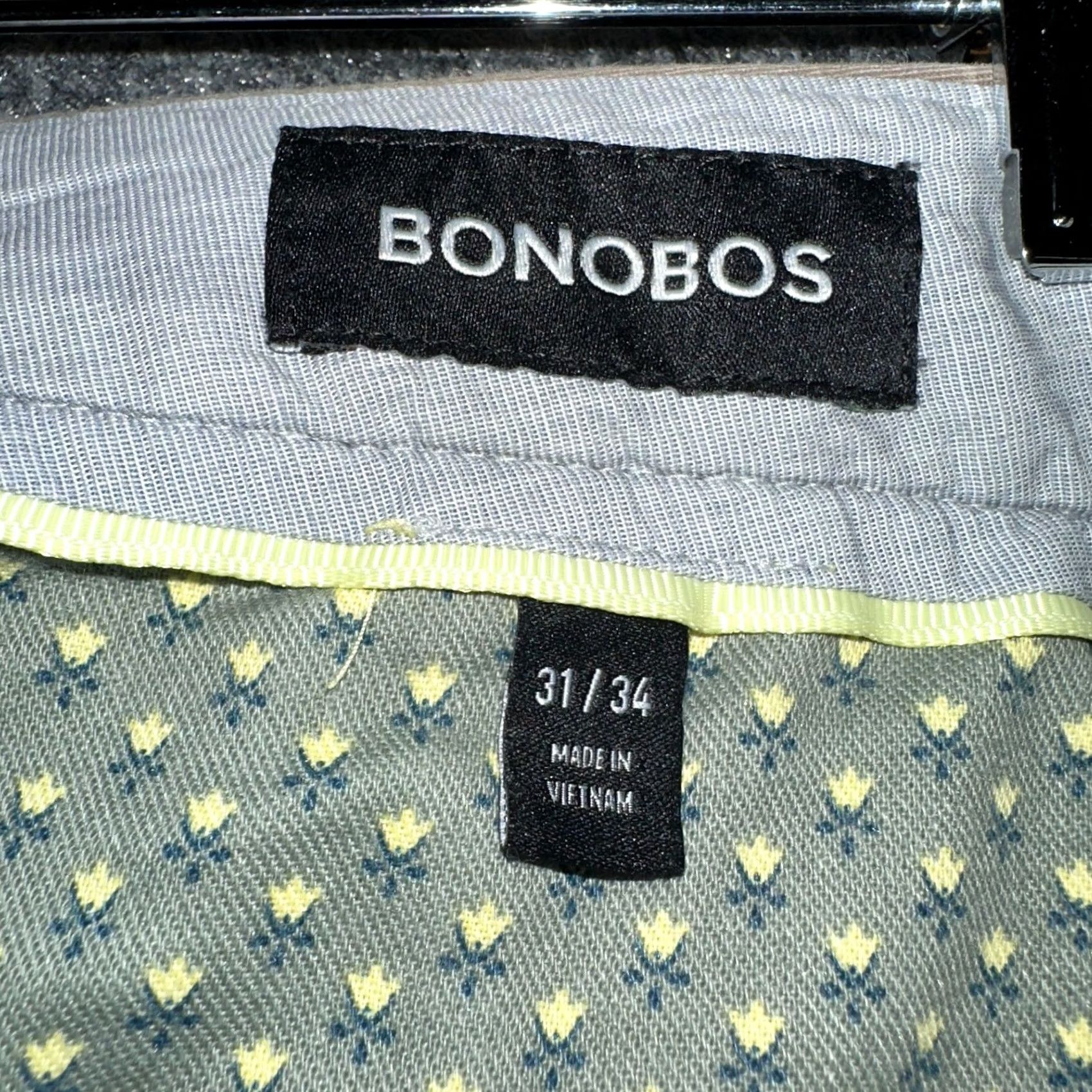 Bonobos Bonobos Pants Mens 31 Slim Fit Chino Tan Cotton Stretch Flat Front Pockets Size US 31 - 4 Thumbnail