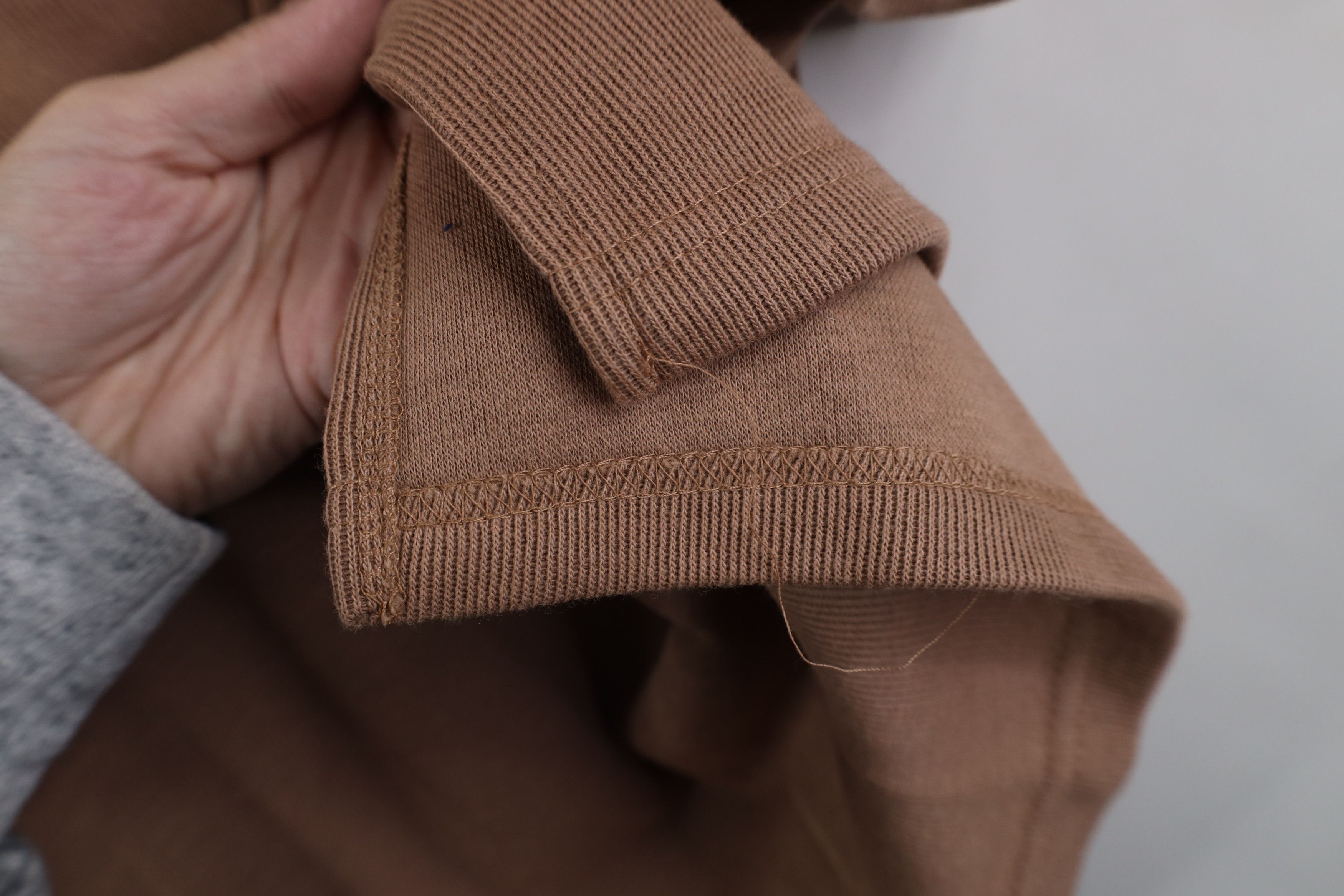 Express × Vintage Vintage 90s Express Baggy Thermal Ribbed Knit T-Shirt Brown Size L / US 10 / IT 46 - 8 Thumbnail