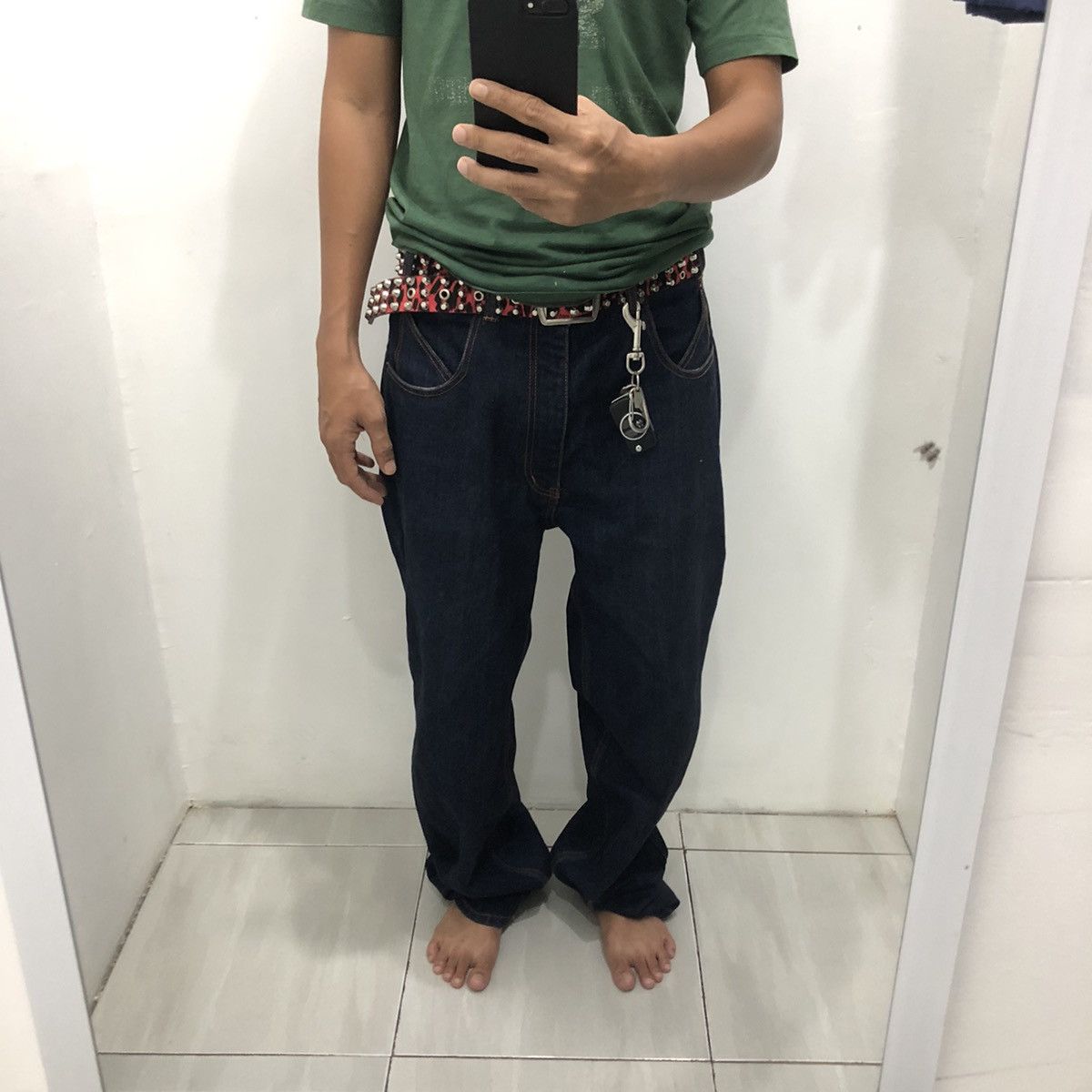 Japanese Brand Free Farm Hand 👖BIG PANTS👖 Japanese Denim Pants Loose Fit Size US 32 / EU 48 - 5 Thumbnail