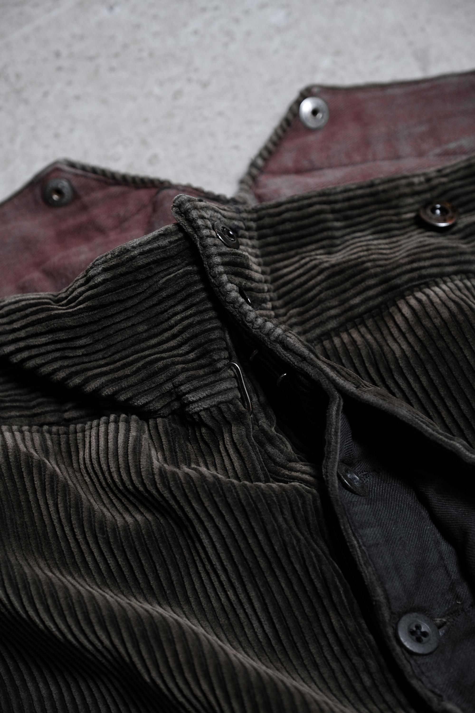Vintage French 1940~50’s Vintage Corduroy Buckle Work Pants Size US 37 - 5 Thumbnail