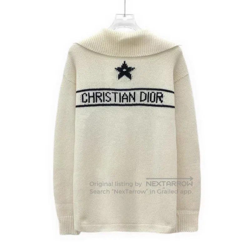 Dior Dior 22 beige five-pointed star letter inlaid cashmere lac Size XS / US 0-2 / IT 36-38 - 2 Thumbnail