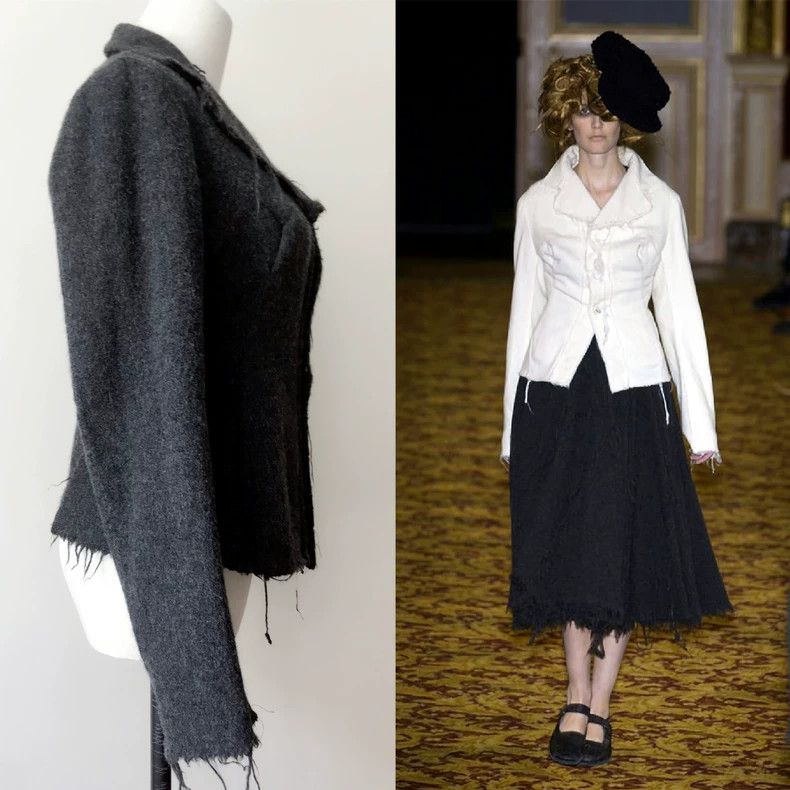 Comme Des Garcons Small Fragrant Wool Felting Ripped-Edge