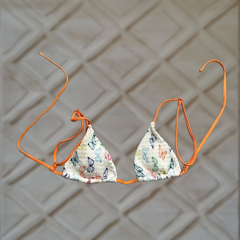 Triangl Unbranded Swimwear Top Women Multicolor Butterfly Triangle Padded M-Size Bikini Size M / US 6-8 / IT 42-44 - 1 Thumbnail