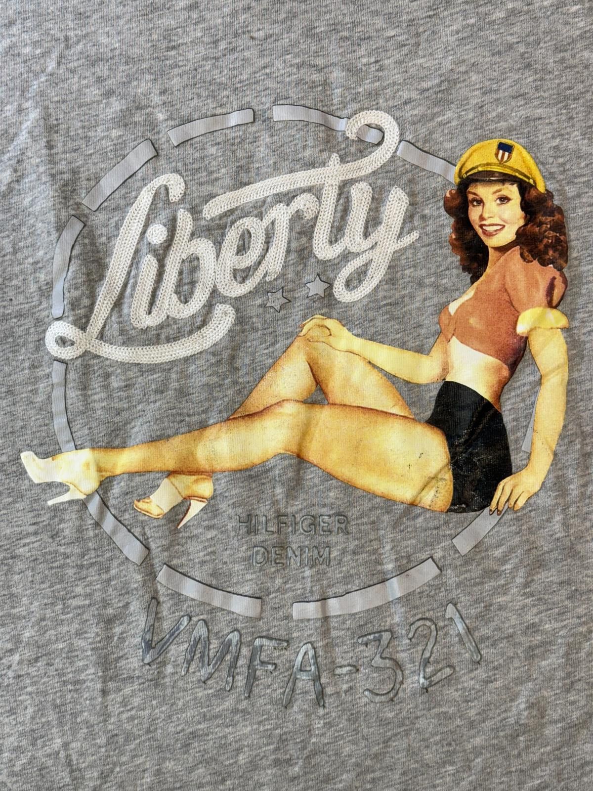 Designer Tommy Hilfiger Denim T-shirt Liberty Pin-Up Women Tee - M Size US M / EU 48-50 / 2 - 3 Thumbnail