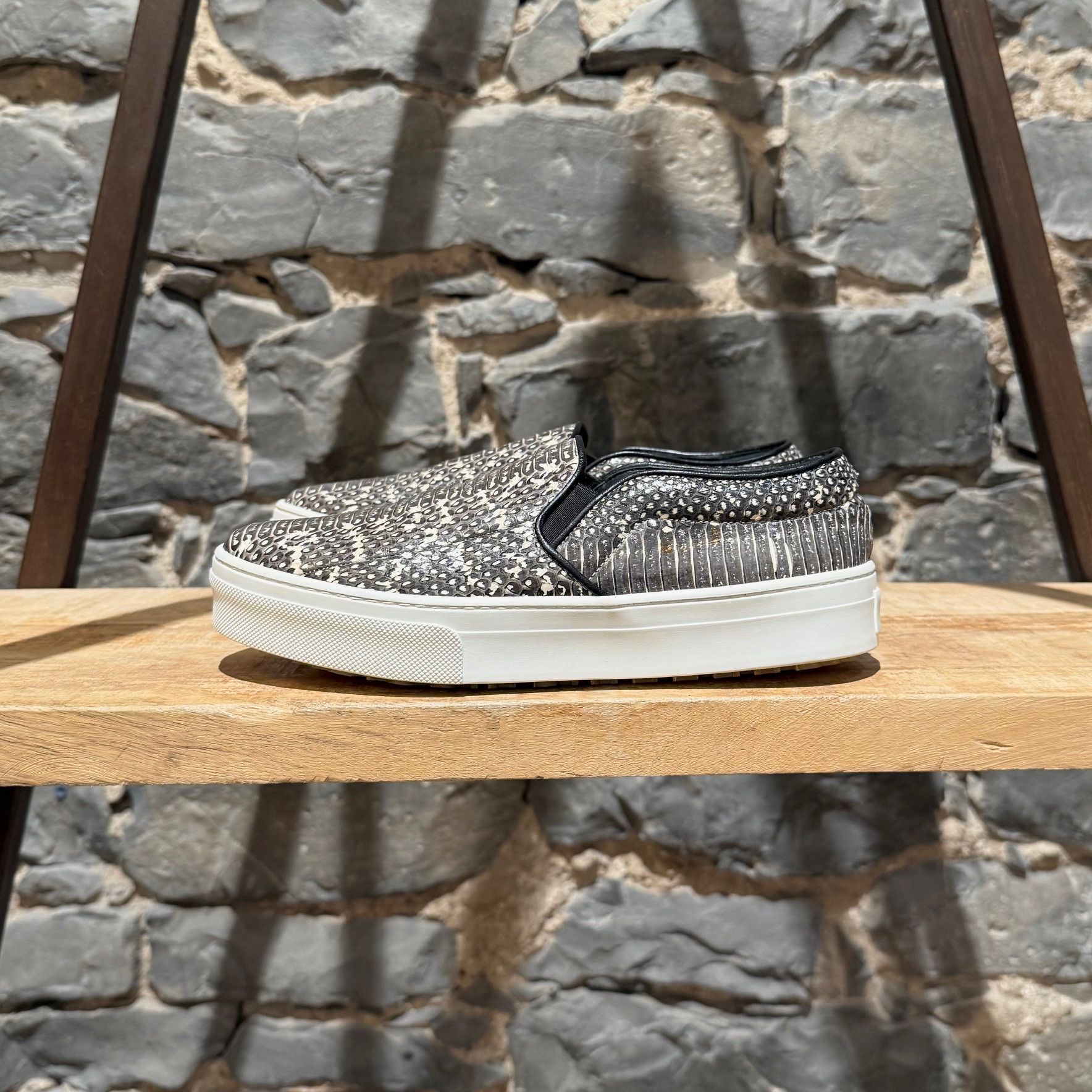 Celine Céline Python Skin Skate Slip-on Sneakers Size US 5 / IT 35 - 5 Thumbnail