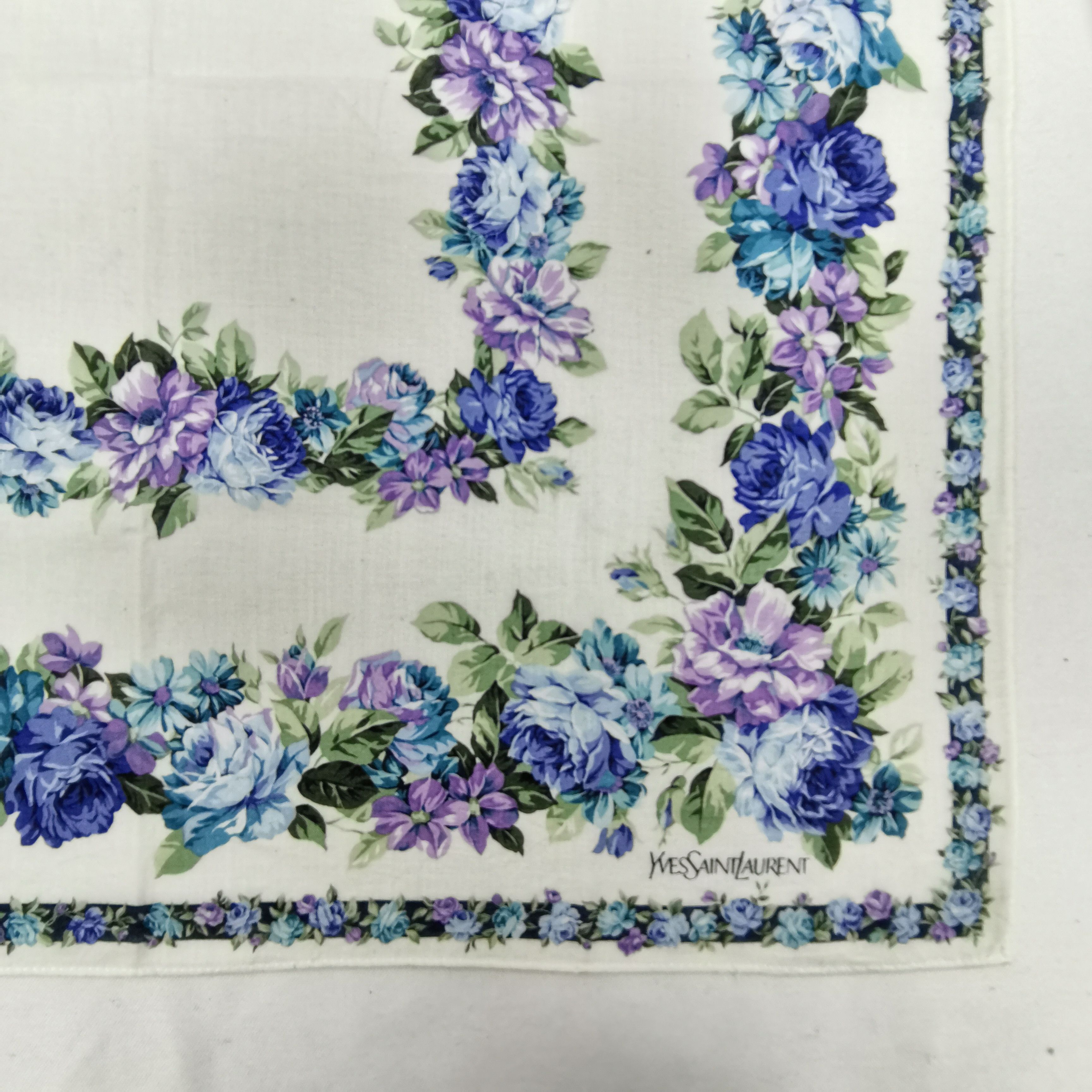Japanese Brand Vintage YSL Handkerchief Neckerchief Yves Saint Laurent Size ONE SIZE - 3 Thumbnail