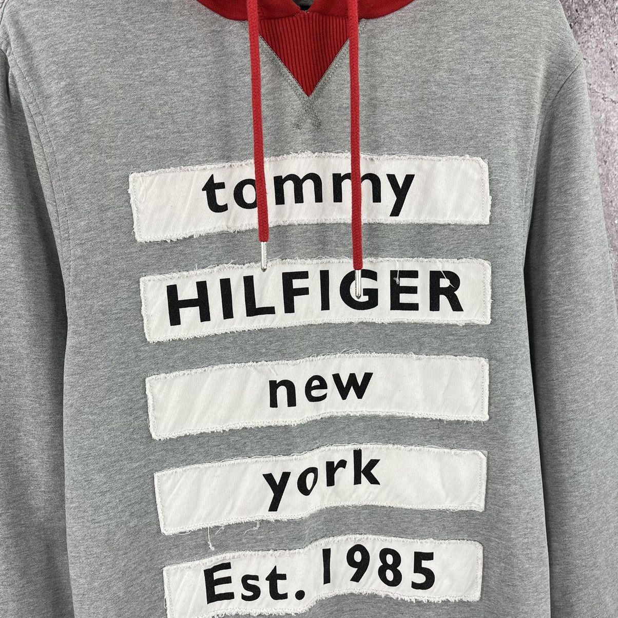 Tommy Hilfiger × Vintage Tommy Hilfiger Hoodie Heavy Cotton Embroidery Logo Grey Sz S Size US S / EU 44-46 / 1 - 6 Thumbnail