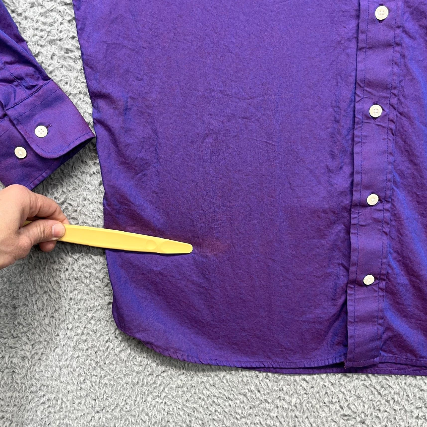 Vintage Gitman Bros Shirt Mens Large Iridescent Purple Long Sleeve USA Button Down Size US L / EU 52-54 / 3 - 2 Thumbnail