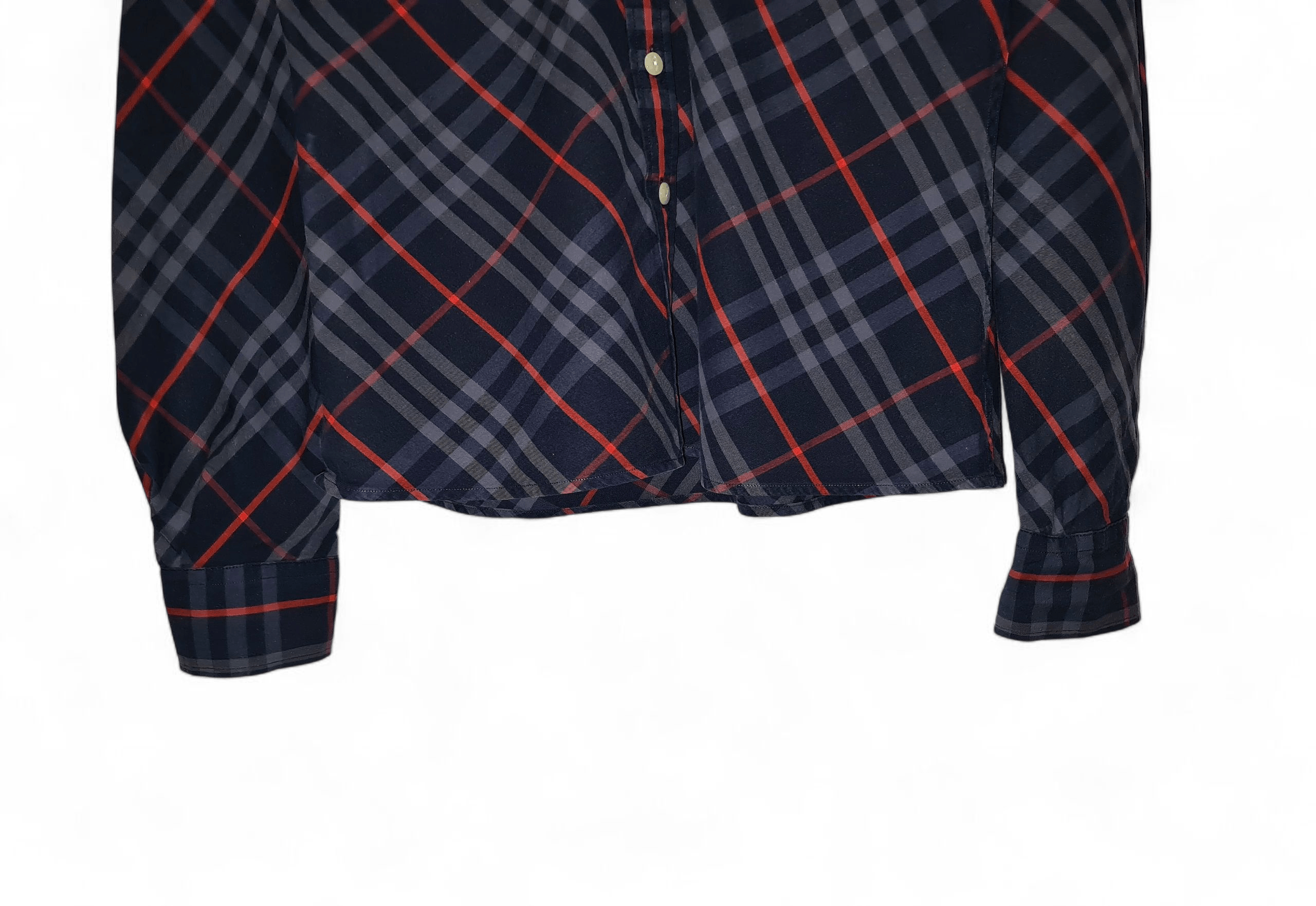 Burberry 90s Vintage Burberry London Blue Check Nova Shirt Tee Size M / US 6-8 / IT 42-44 - 5 Thumbnail