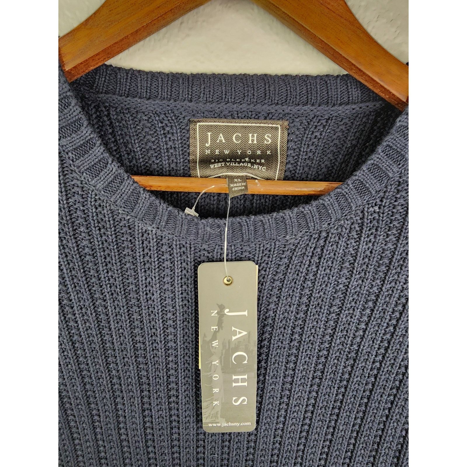 JACHS NY Jachs Knit Sweater Crewneck Classic Navy Men's Pullover XL Size US XL / EU 56 / 4 - 2 Thumbnail
