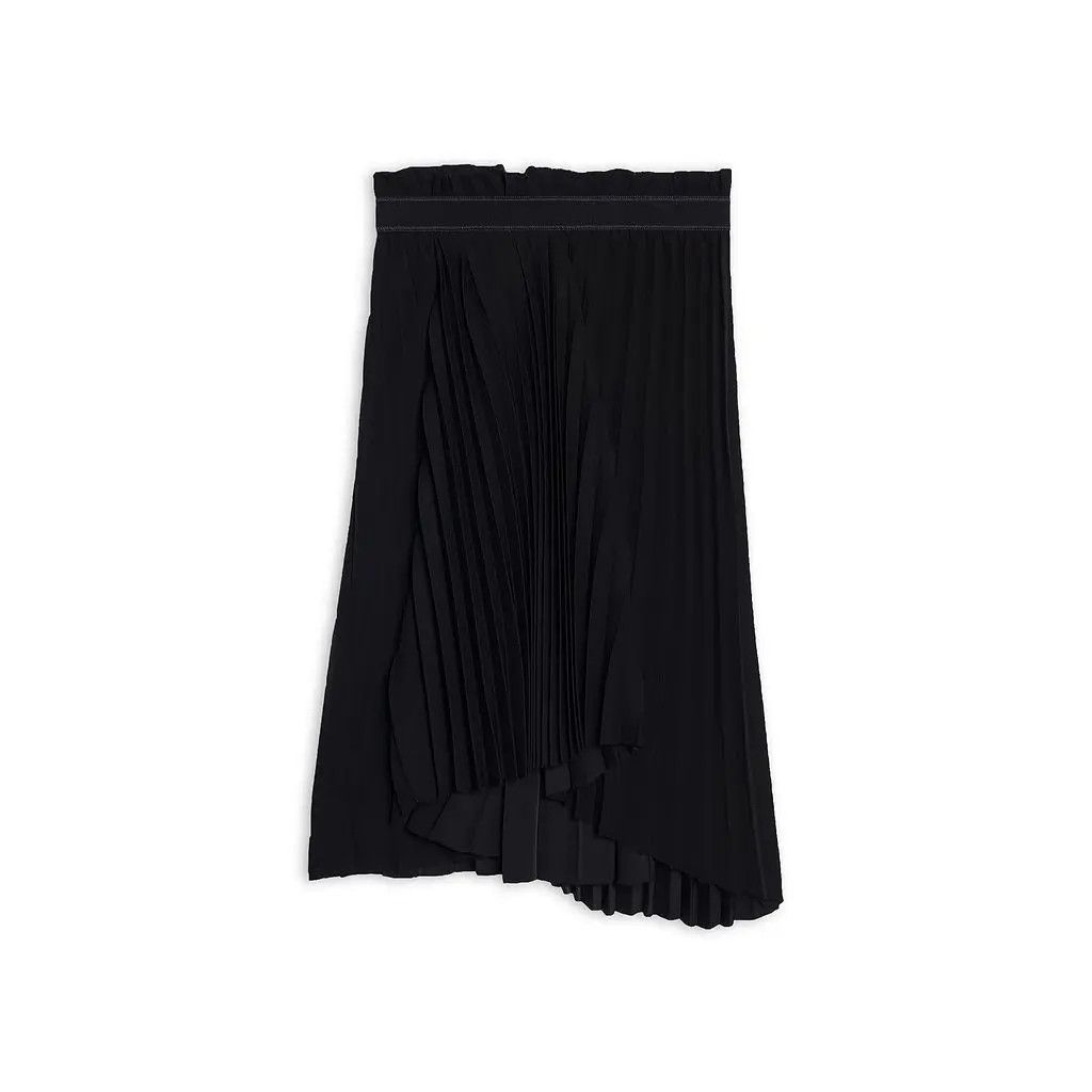 Balenciaga oc11z0825 Fancy Pleated Skirt in Black Size 26" / US 2 / IT 38 - 1 Thumbnail