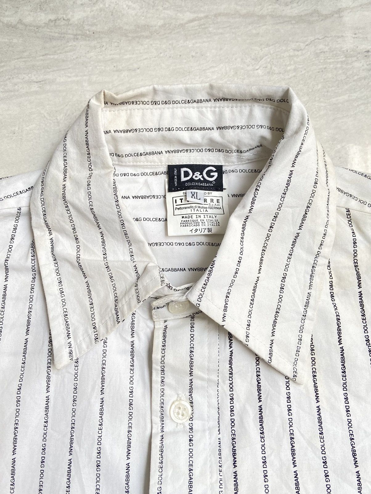 Dolce & Gabbana D&G DOLCE GABBANA White Printed Shirt Size US M / EU 48-50 / 2 - 5 Thumbnail