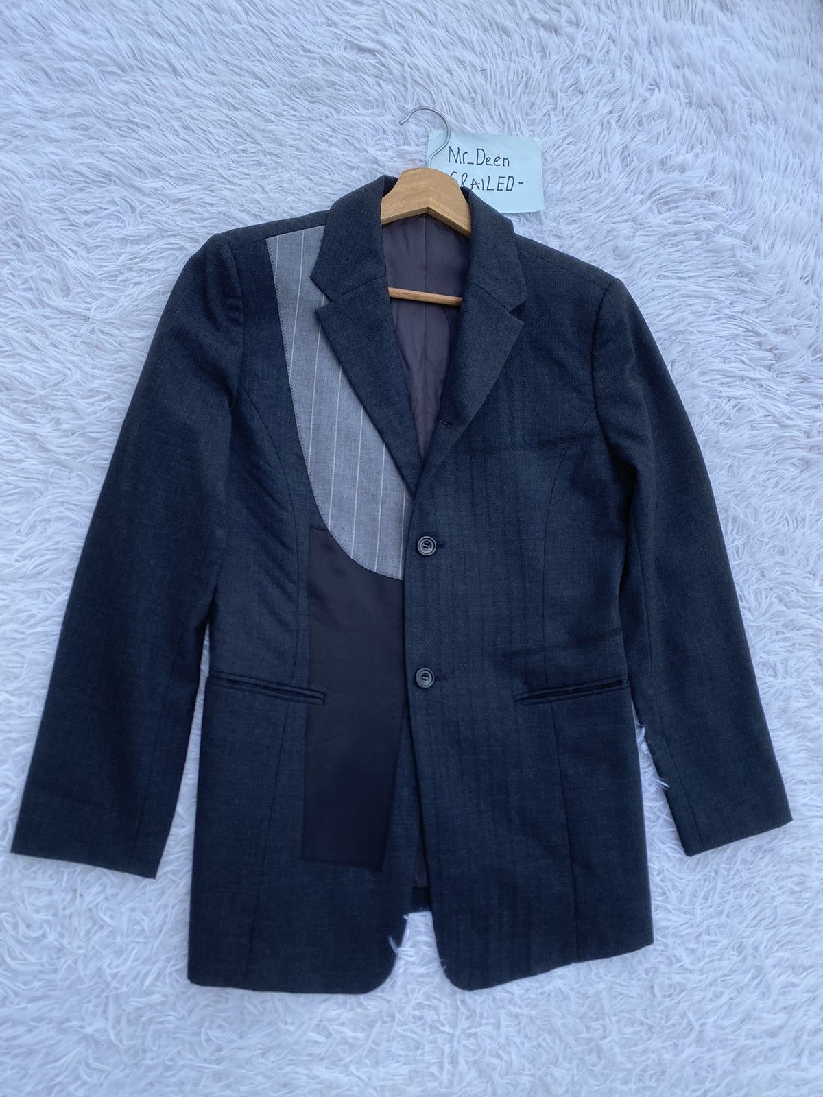 Issey Miyake Rare Vintage Issey Miyake Hybrid Patchwork Blazer Jacket Size 34R - 2 Thumbnail