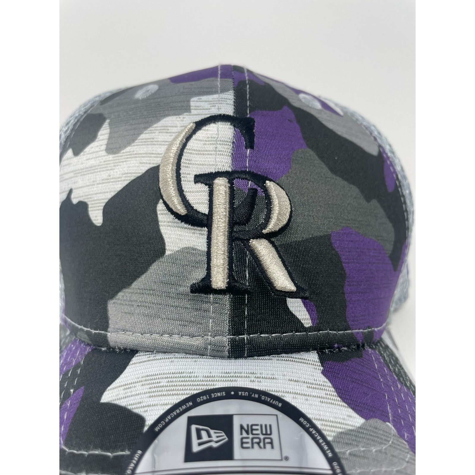New Era Colorado Rockies New Era Hat Gray Purple Camo 39Thirty NEW Size ONE SIZE - 2 Thumbnail