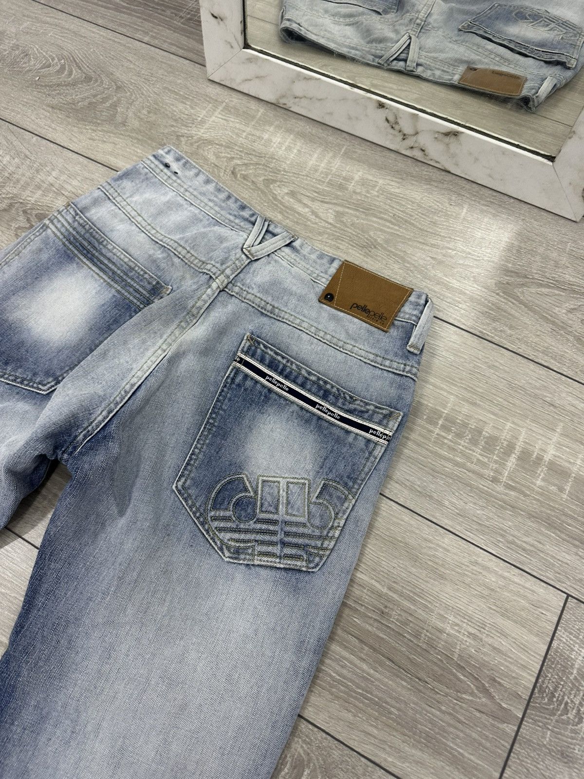 Hysteric Glamour Pele Pele Marc Buchanan Flared Bootcut Y2K Light Jeans Size US 30 / EU 46 - 11 Thumbnail
