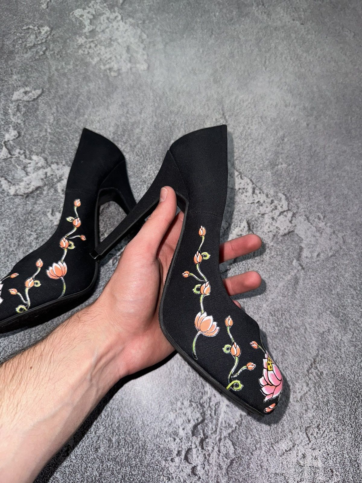 Ed Hardy × Japanese Brand Ed Hardy US7 UK4.5 EUR38 all printed heels boots shoes Size US 7 / IT 37 - 8 Thumbnail