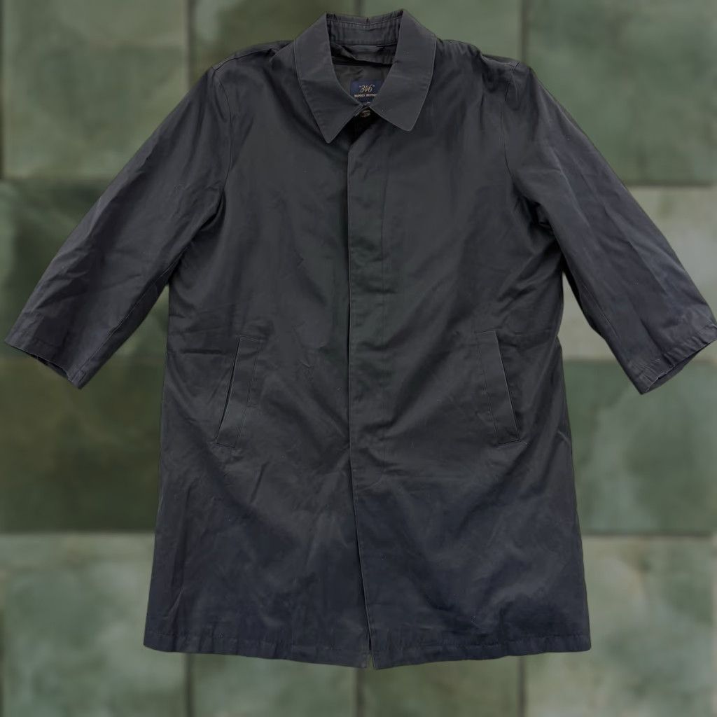 Brooks Brothers Brooks Brothers 346 Coat Mens M Blue Trench Coat Button Up Wool Lined Long Jacket Classic Style Size US M / EU 48-50 / 2 - 1 Thumbnail