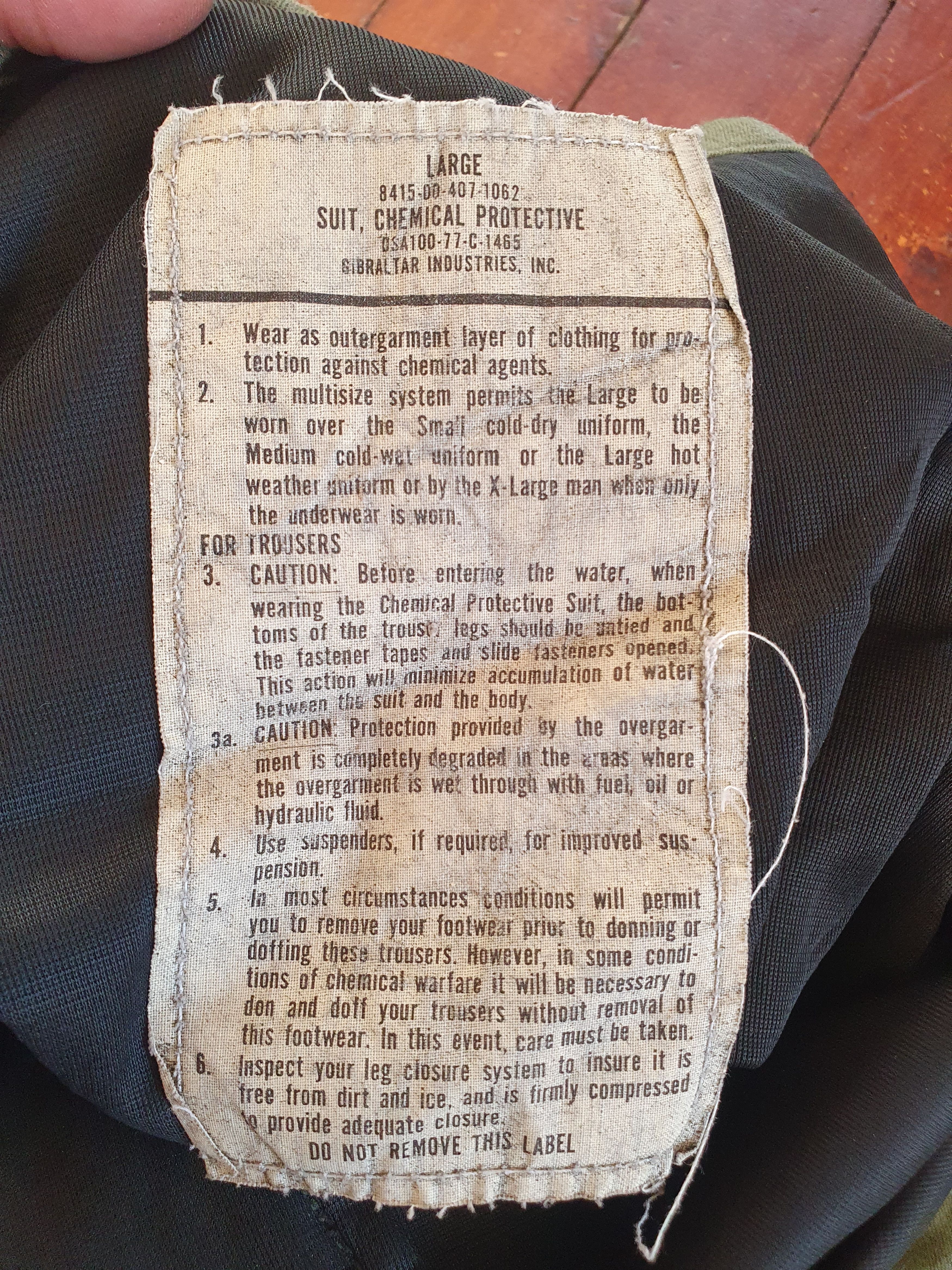 Vintage Chemical Protective Military Pants Vtg 1977 Gibraltar Ind Size US 38 / EU 54 - 2 Thumbnail