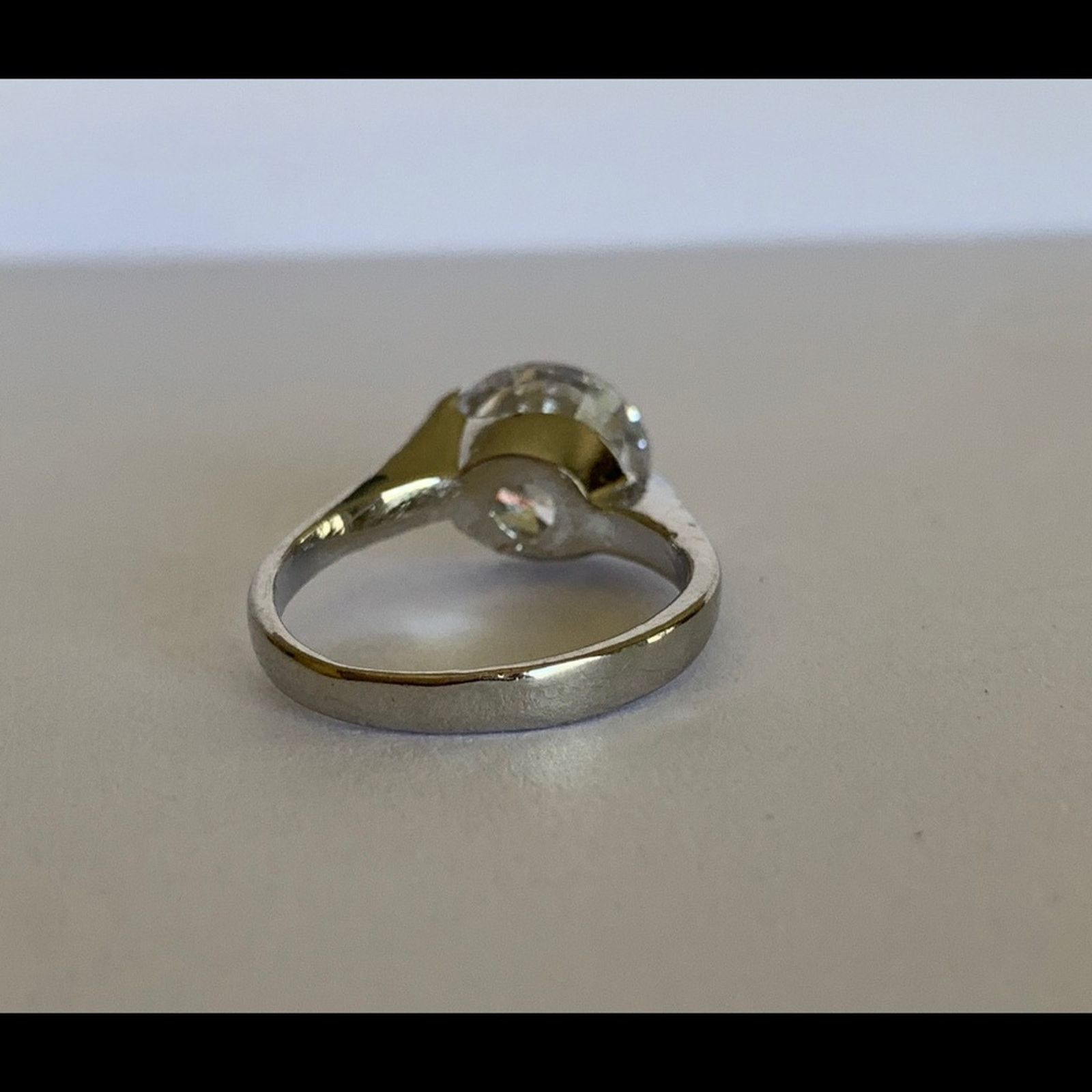 Other Diamond CZ Solitaire Silver Swirl Setting Ring Size 7 NEW Size ONE SIZE - 4 Thumbnail