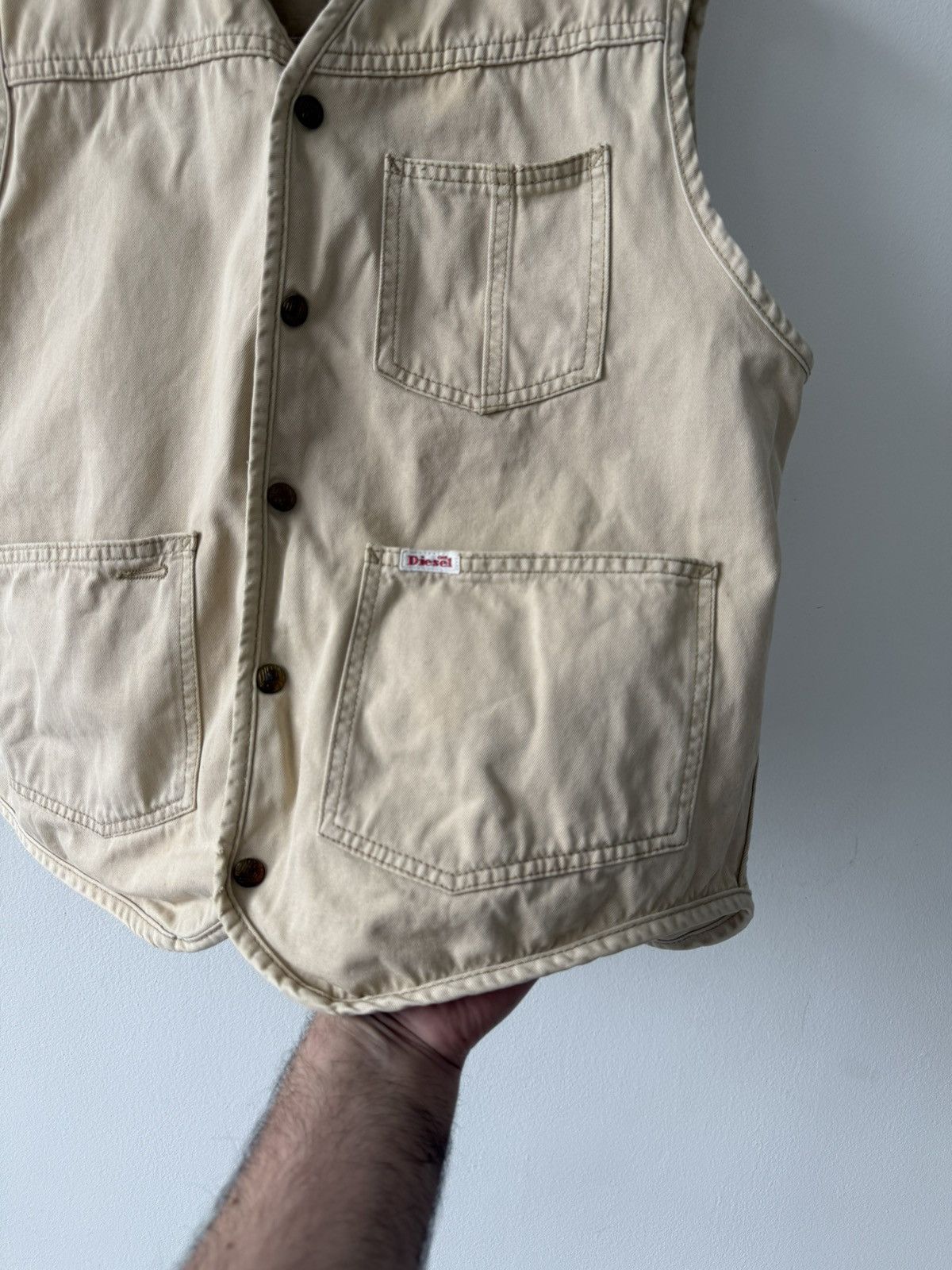 Diesel Vintage RARE Diesel RR55 Big Logo Industry Vest Size US S / EU 44-46 / 1 - 6 Thumbnail