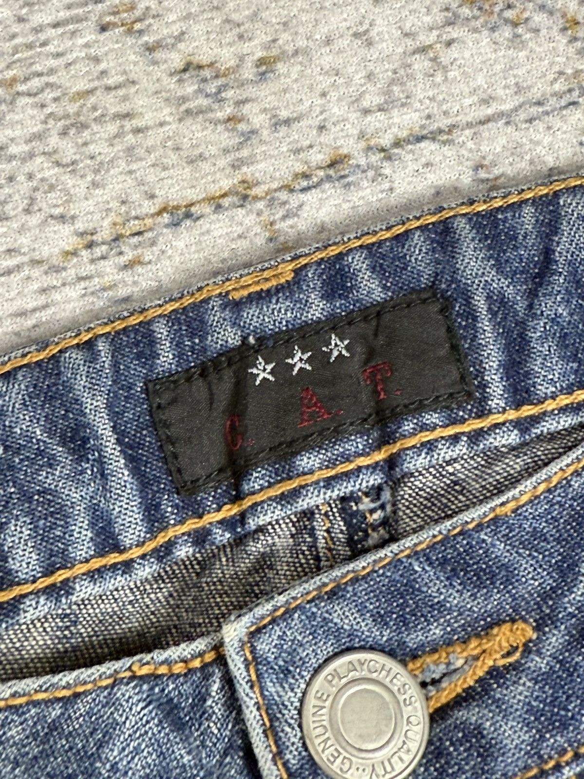 Tornado Mart Cat ifsix style y2k denim pants Size US 29 - 7 Thumbnail
