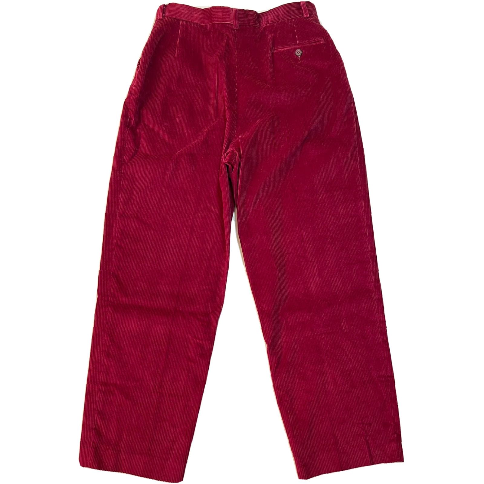 Eddie Bauer VINTAGE Eddie Bauer Women Pants Corduroy 70s High Rise Mom Pleated Red 14 Slim Straight 32in Inseam Size 36" / US 14 / IT 50 - 5 Thumbnail
