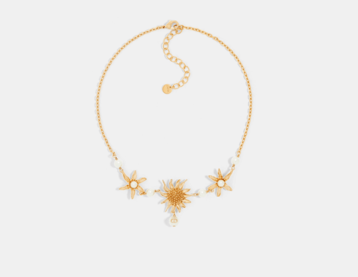 Dior o1w1db10126 N3084W Size : OS / Short Necklace in Gold/White Size ONE SIZE - 1 Thumbnail