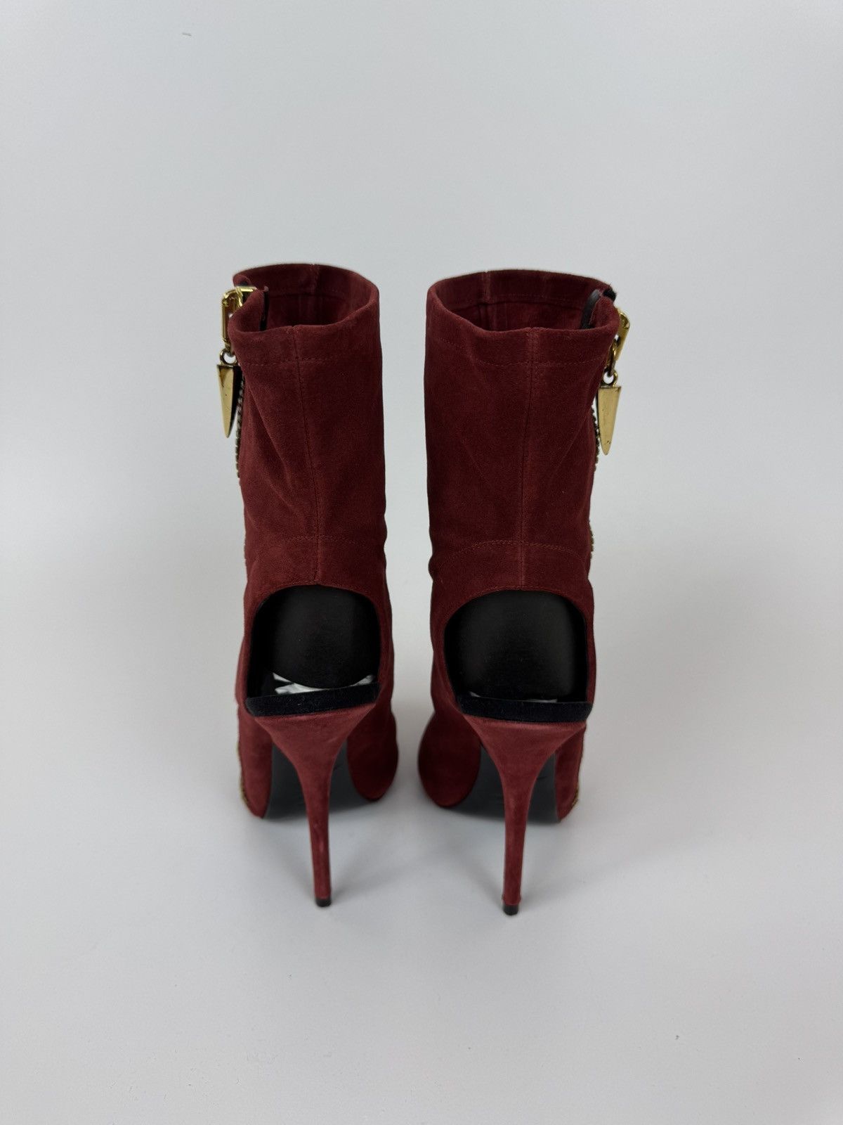 Giuseppe Zanotti Giuseppe Zanotti Open Ankle Boots Suede Stiletto High Heel Size US 10 / IT 40 - 5 Thumbnail