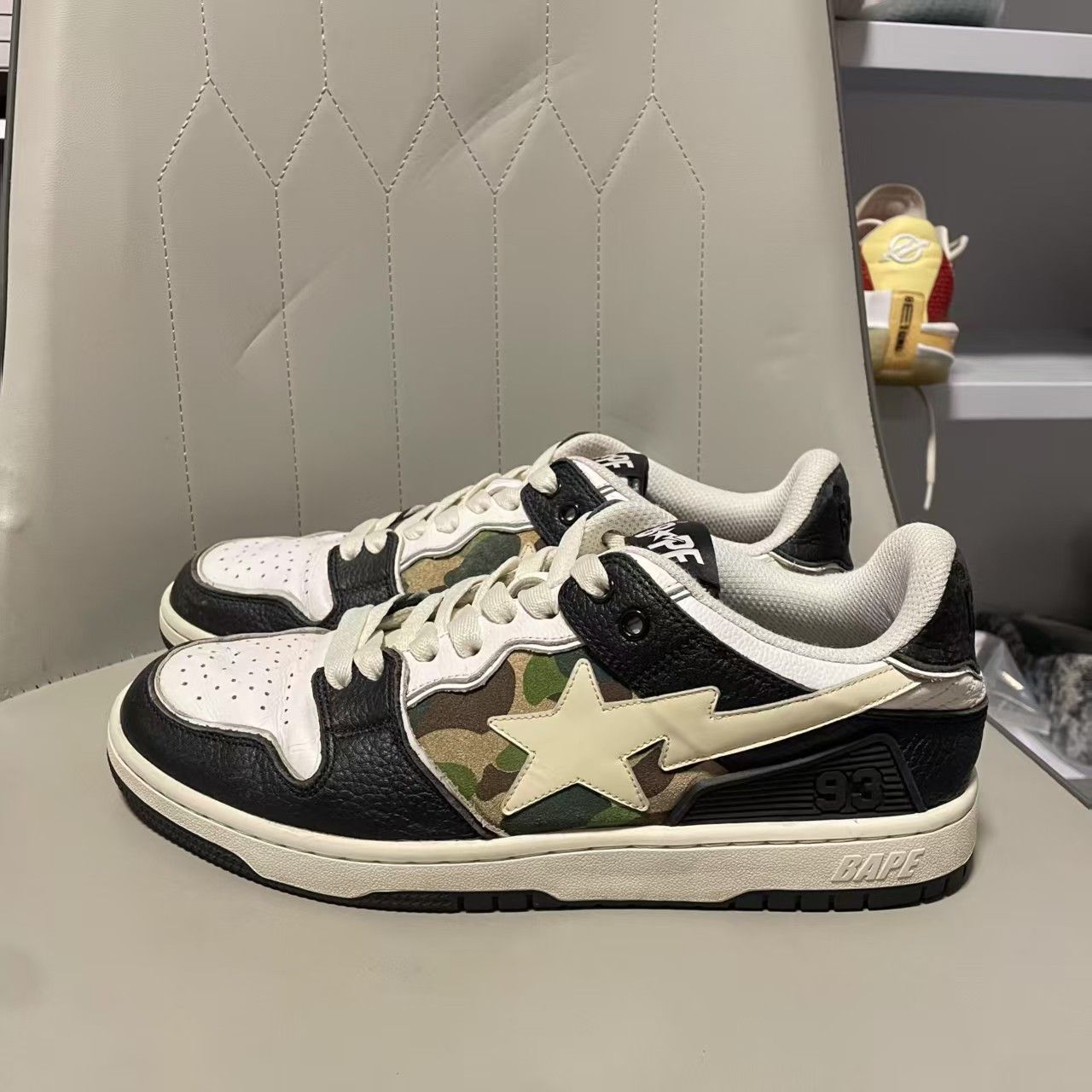 Bape A BATHING APE Camo SK8 Sta Low-Top Sneakers US 8 Size US 8 / EU 41 - 1 Thumbnail