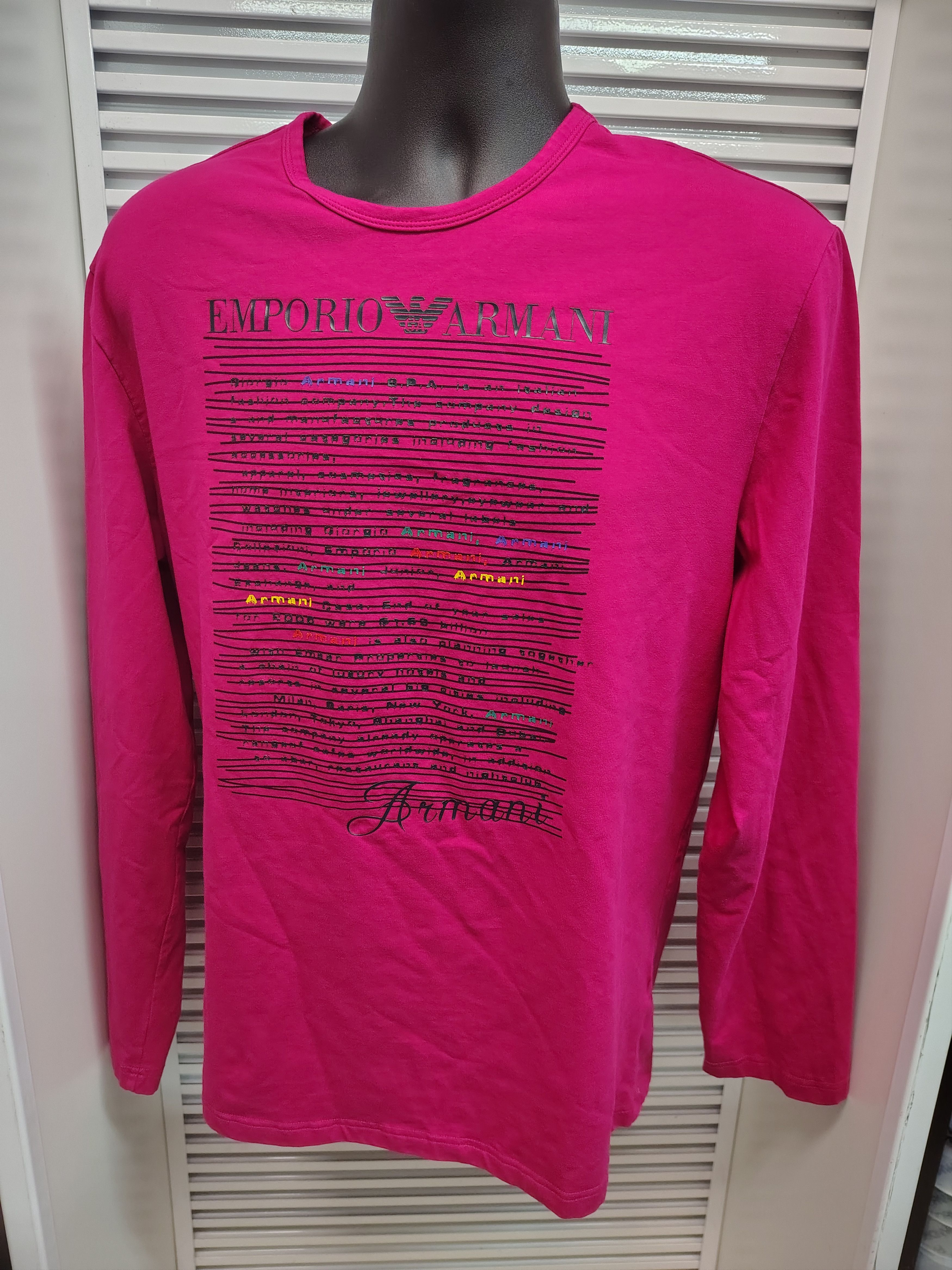 Emporio Armani Vintage Retro Emporio Armani Long Sleeve Size US L / EU 52-54 / 3 - 1 Thumbnail